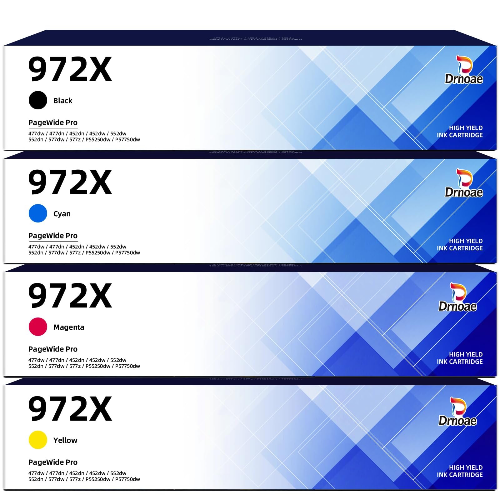 972X Ink Cartridges Replacement for HP 972X 972 X 972A Ink Cartridges Compatible