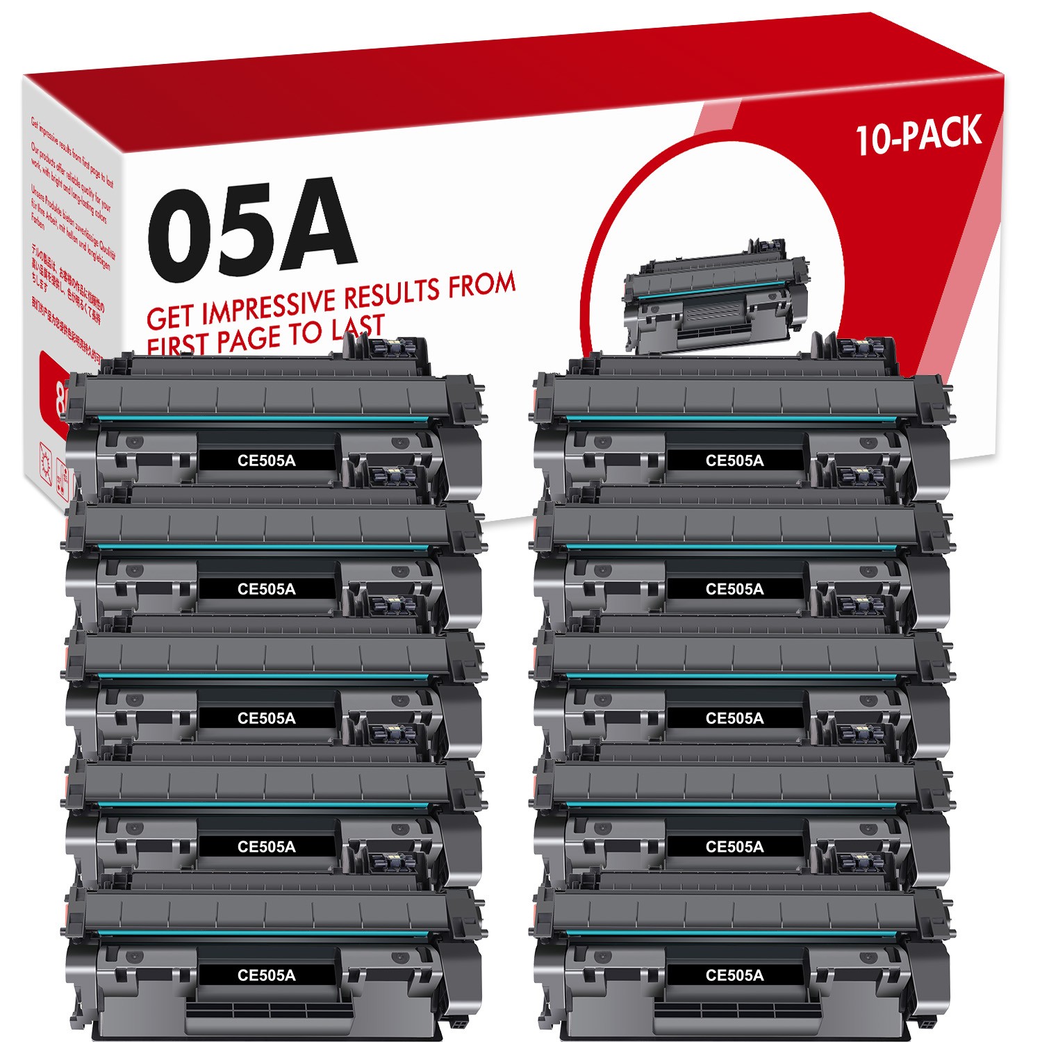 10PK High Yield CE505A Toner Cartridge for HP 05A LaserJet P2035 P2055D P2055DN