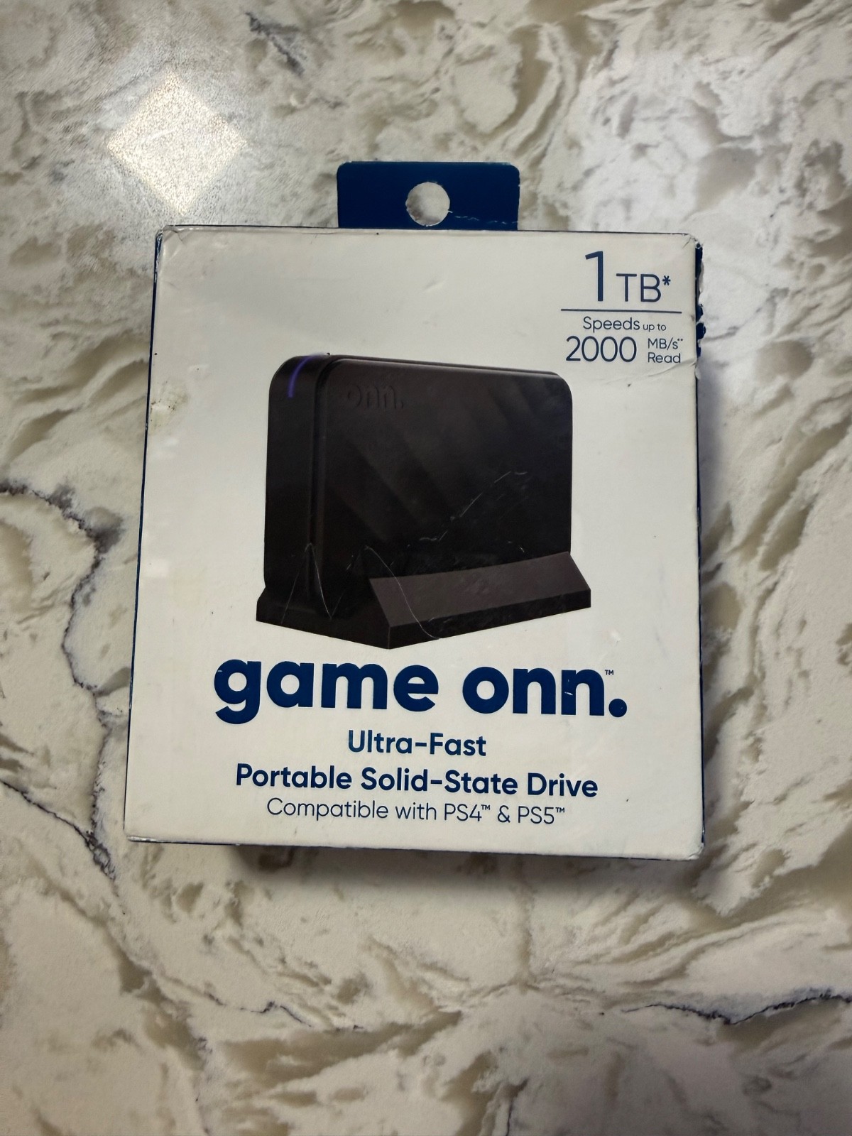 Onn. Gaming Portable SSD 1TB Compatible With PS4 & PS5 PC Mac 2000MB/s
