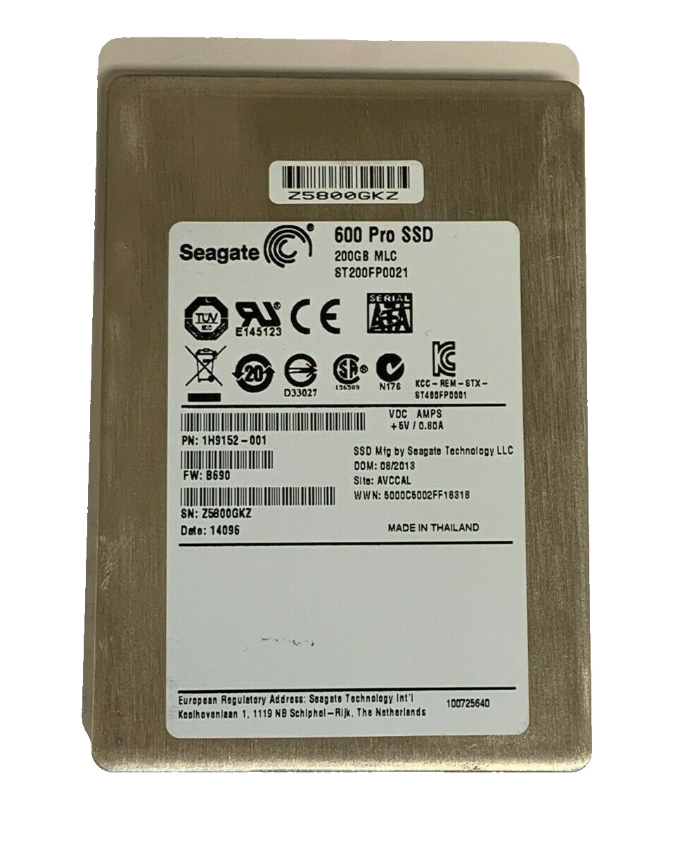 200GB Seagate 600 Pro SATA 6GB/s 2.5 7mm st200fp0021 SSD Data Center HDD