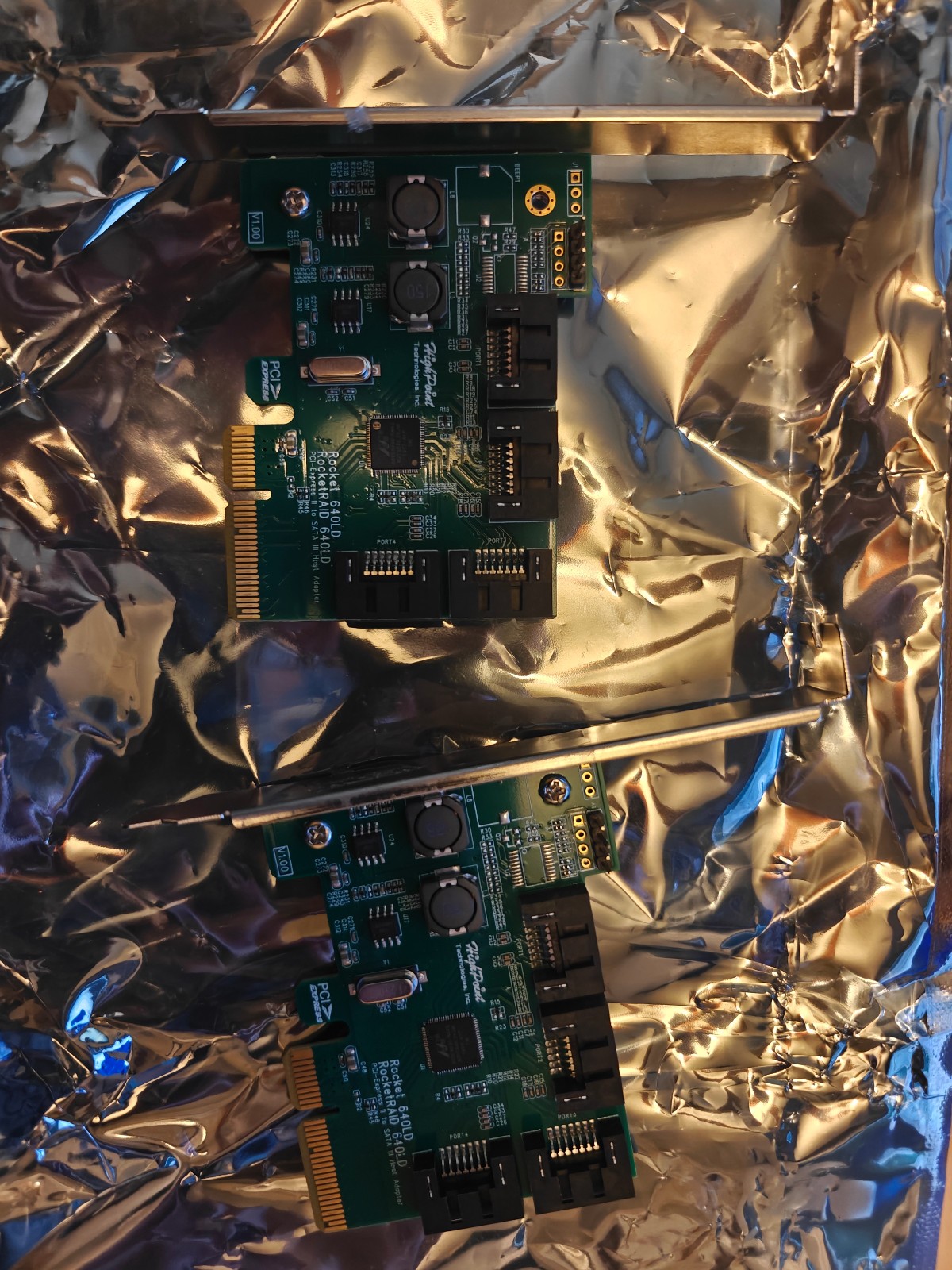 2x HighPoint Tech RocketRAID 640L 640LD 54-Channel 6Gb SATA PCIe RAID Controller