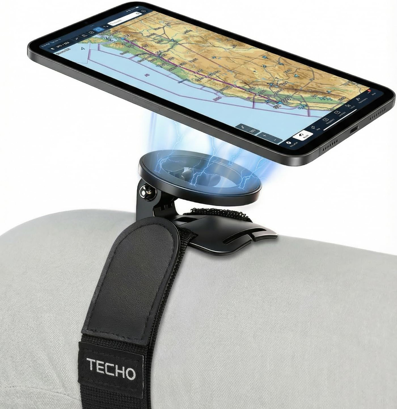 Magnetic Kneeboard for Tablets iPad Android Universal Flight Cockpit Navigation