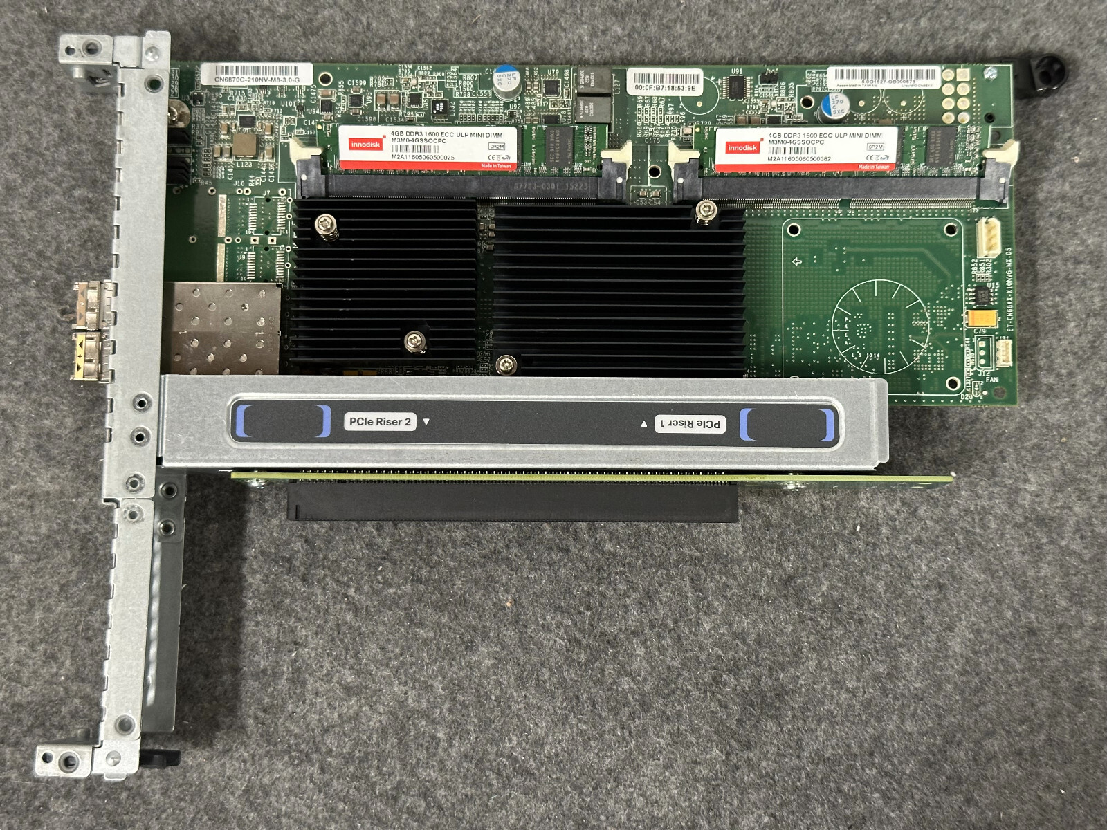 Cavium Network Interface Card Dual-Port 8GB w/ 2x Cisco SFP+ Transceiver Module
