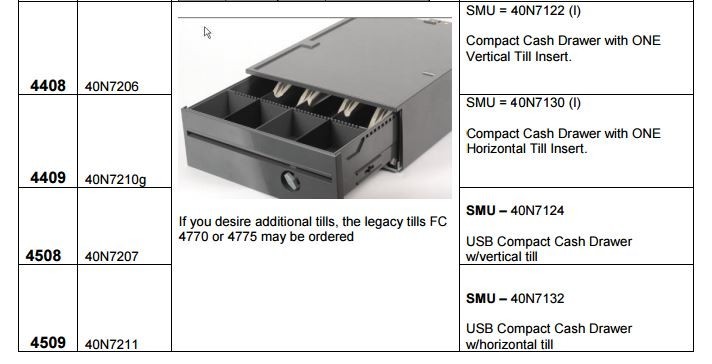 FOR PARTS IBM 4840 COMPACT CASH DRAWER, LOCK WITOUT 40N7104