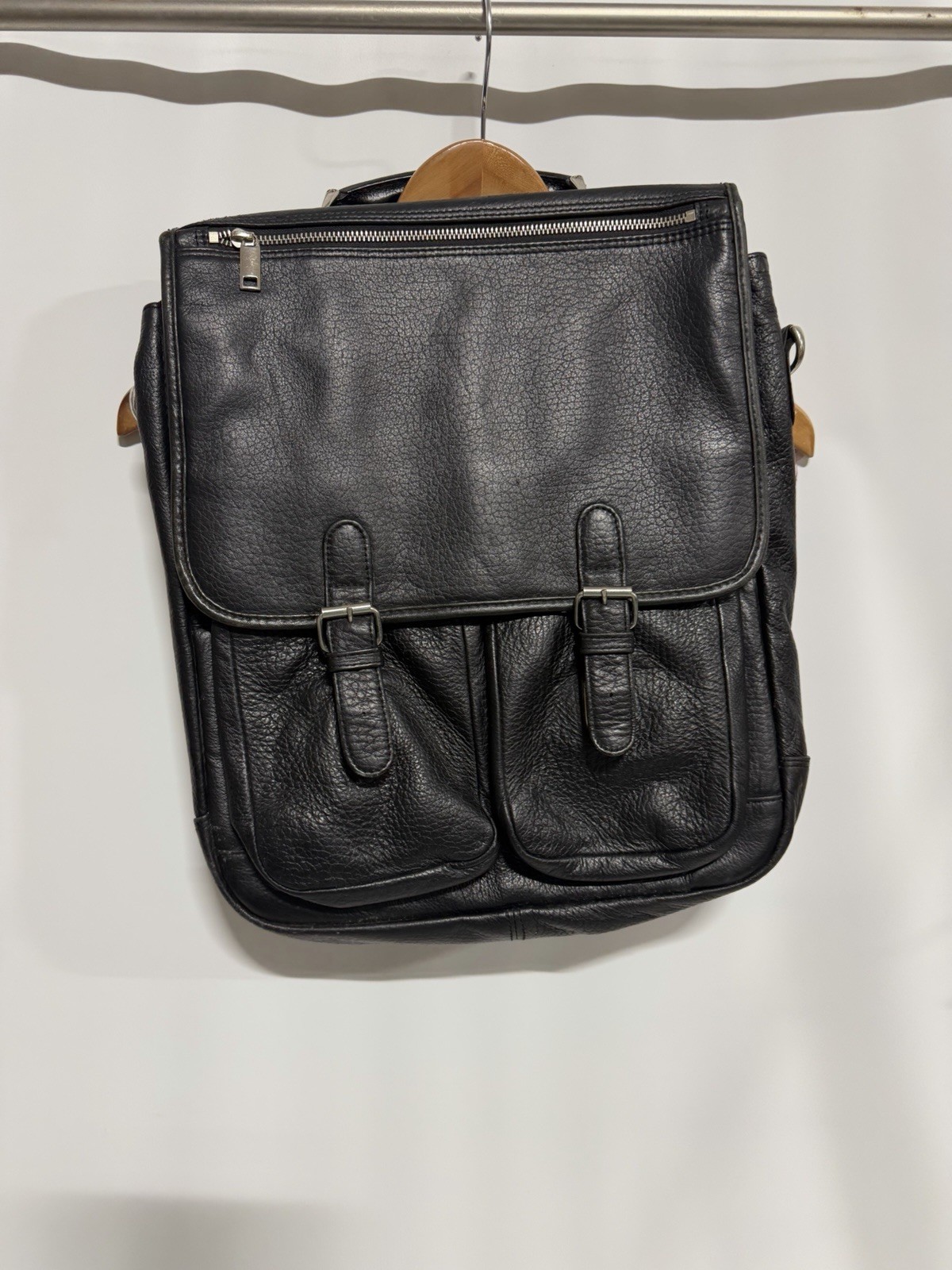 Wilson’s Leather BLACK BRIEFCASE LAPTOP BAG Fast Shipping Genuine Leather