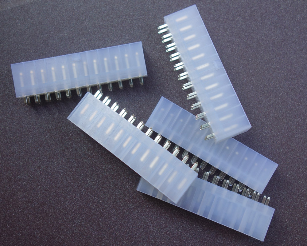 5pcs 24 Pin 24P Pins ATX I Straight Plug Computer Power Supply PCB Connector