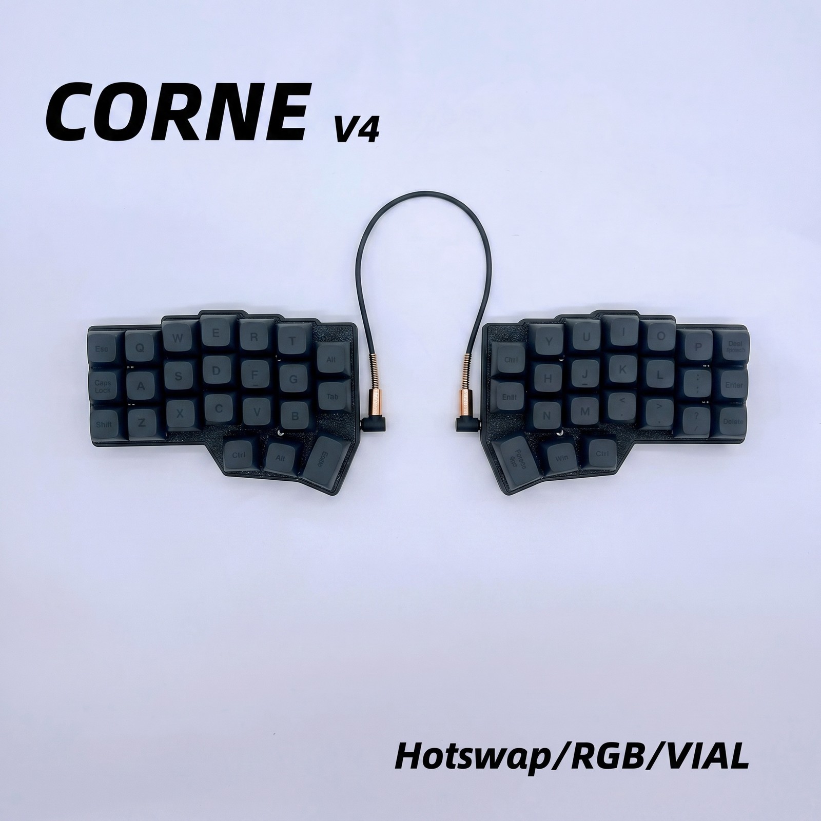Corne V4 Split Keyboard Mechanical Keyboard Support VIAL Hotswap Macro Keypad