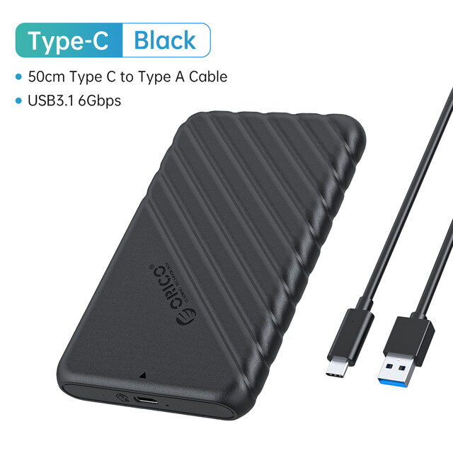 ORICO Type C 2.5'' HDD Case USB 3.1 6Gbps Hard Drive Enclosure Support UASP TRIM