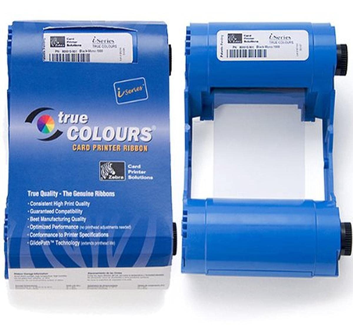 Zebra Ribbon Color Ymcko 200 Image Ec W/cleaninig roller for p1x