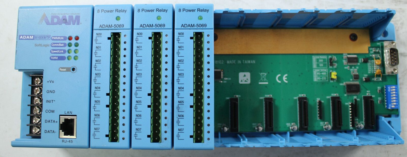 Advantech ADAM-5510EKW/TP Ethernet-enabled SoftLogic Controller w/ 3x 5069 mods