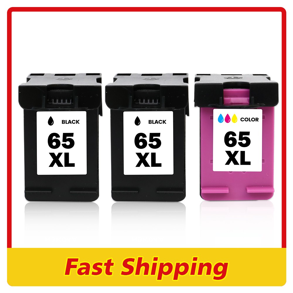 3Pack For HP 65XL 65 XL Ink Cartridge for Envy 5055 5058 5052 DeskJet 3755