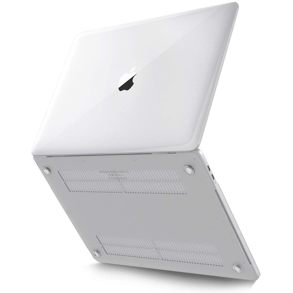 For Macbook Air 13.6" 2 in 1 Soft-Touch Hard Glossy Clear /Matte PC Black Case