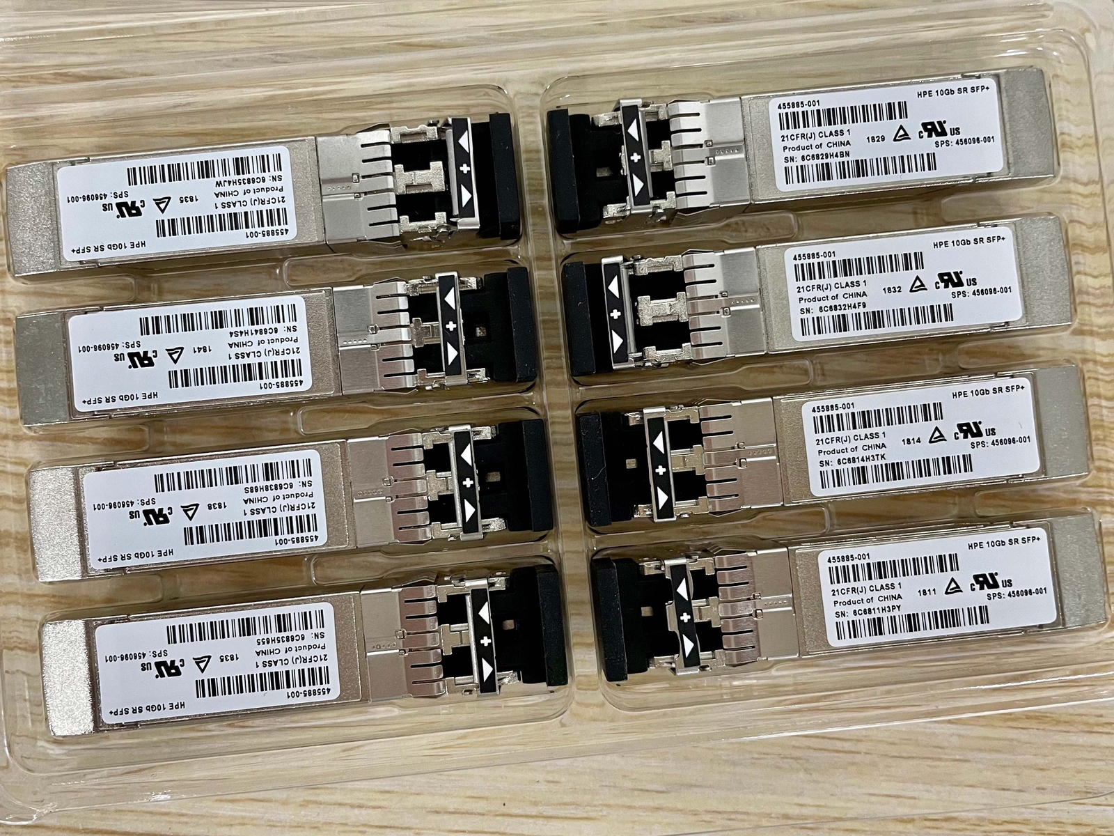 HPE 10Gb SR SFP+ 455885-001 455883-B21 456096-001 HP BladeSystem c-Class 850nm