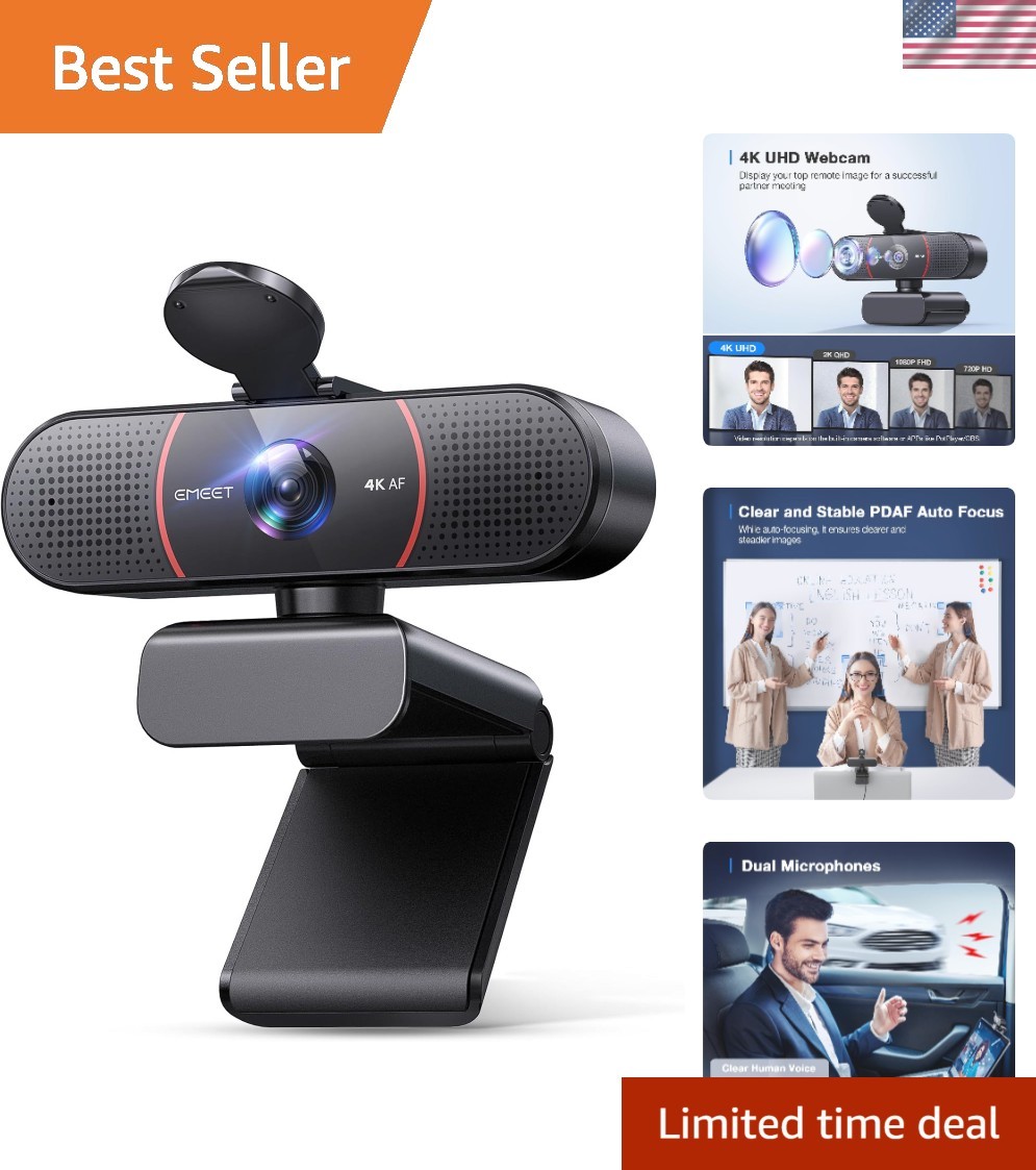 High-Definition C960 4K Webcam with Omnidirectional Microphones for Zoom/Teams