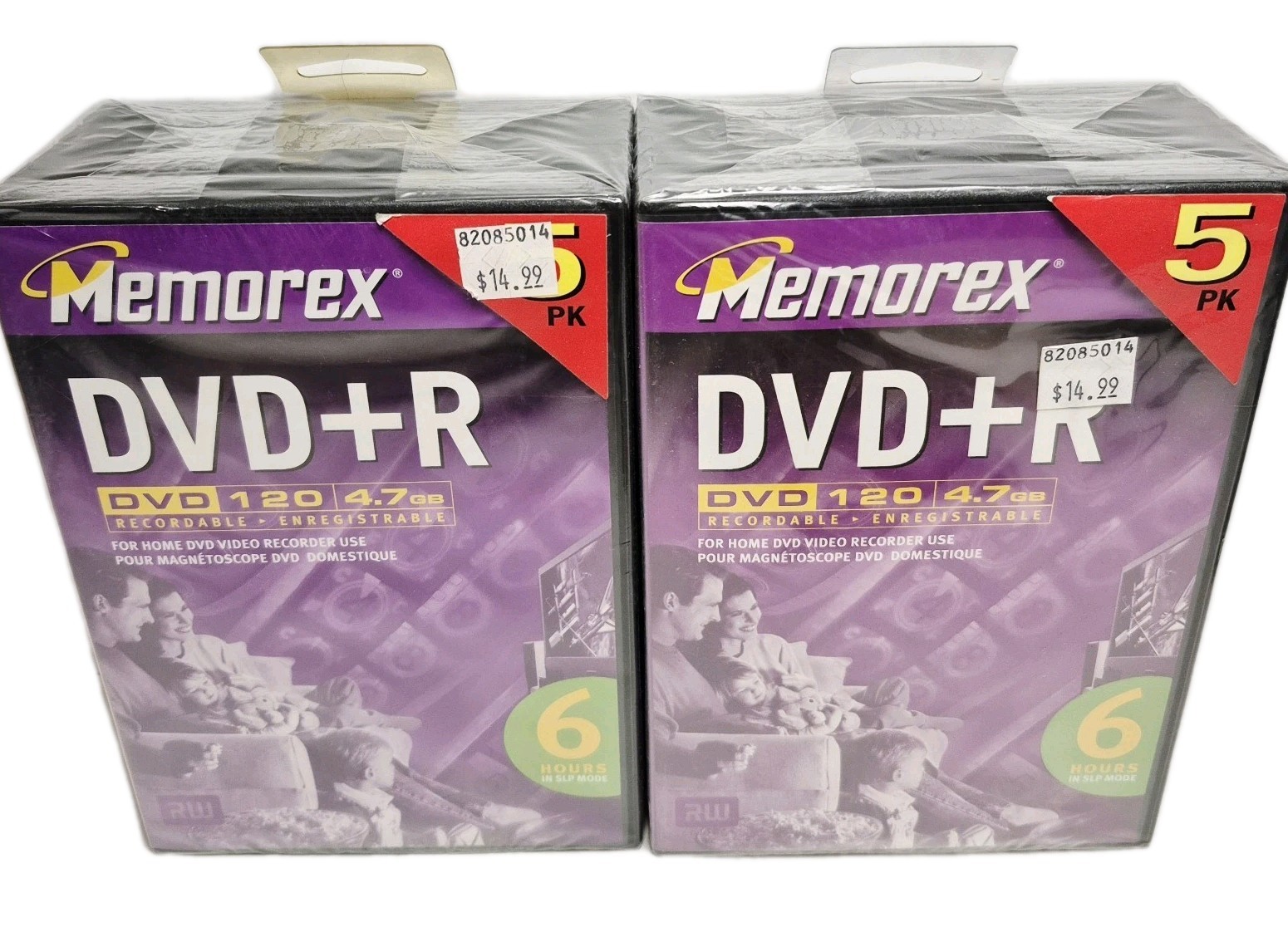 10 Memorex DVD-R 4.7 GB, Two 5 Packs 120 Min Video Recordable DVD Discs & Case 