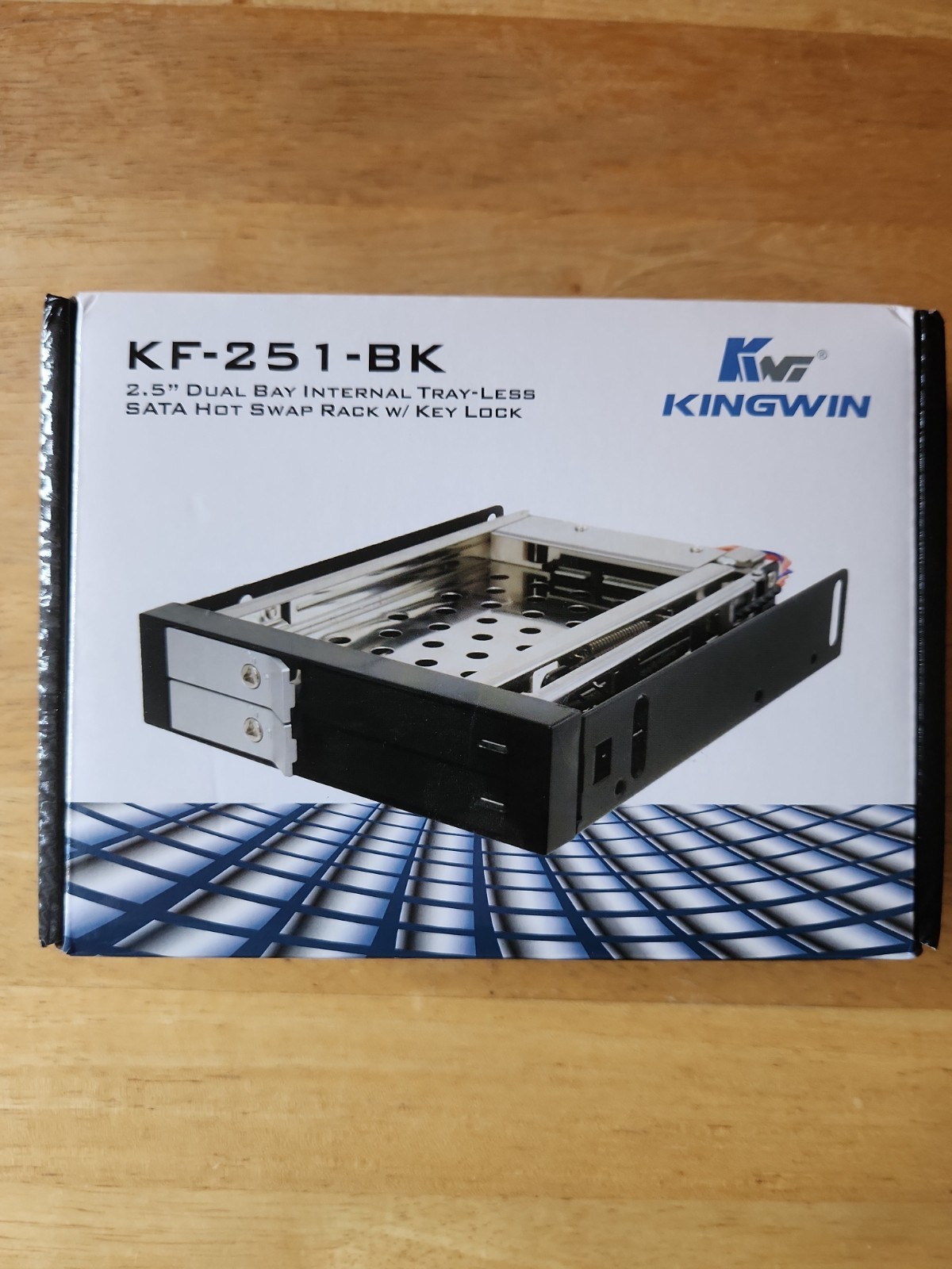 KINGWIN KF-251-BK 2.5" Dual Bay Internal Tray-Less SATA Hot Swap Rack