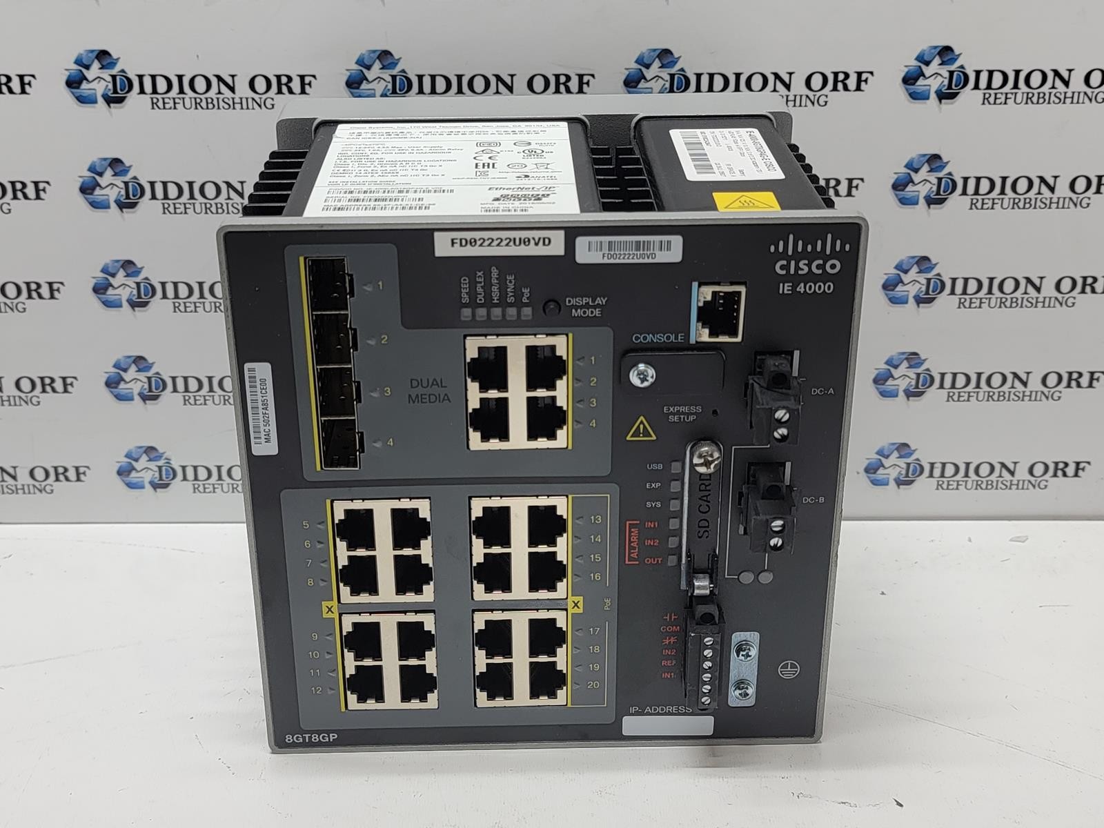 Cisco Catalyst IE-4000-8GT8GP4G-E 20 Port PoE Layer 3 Switch SKU 25607