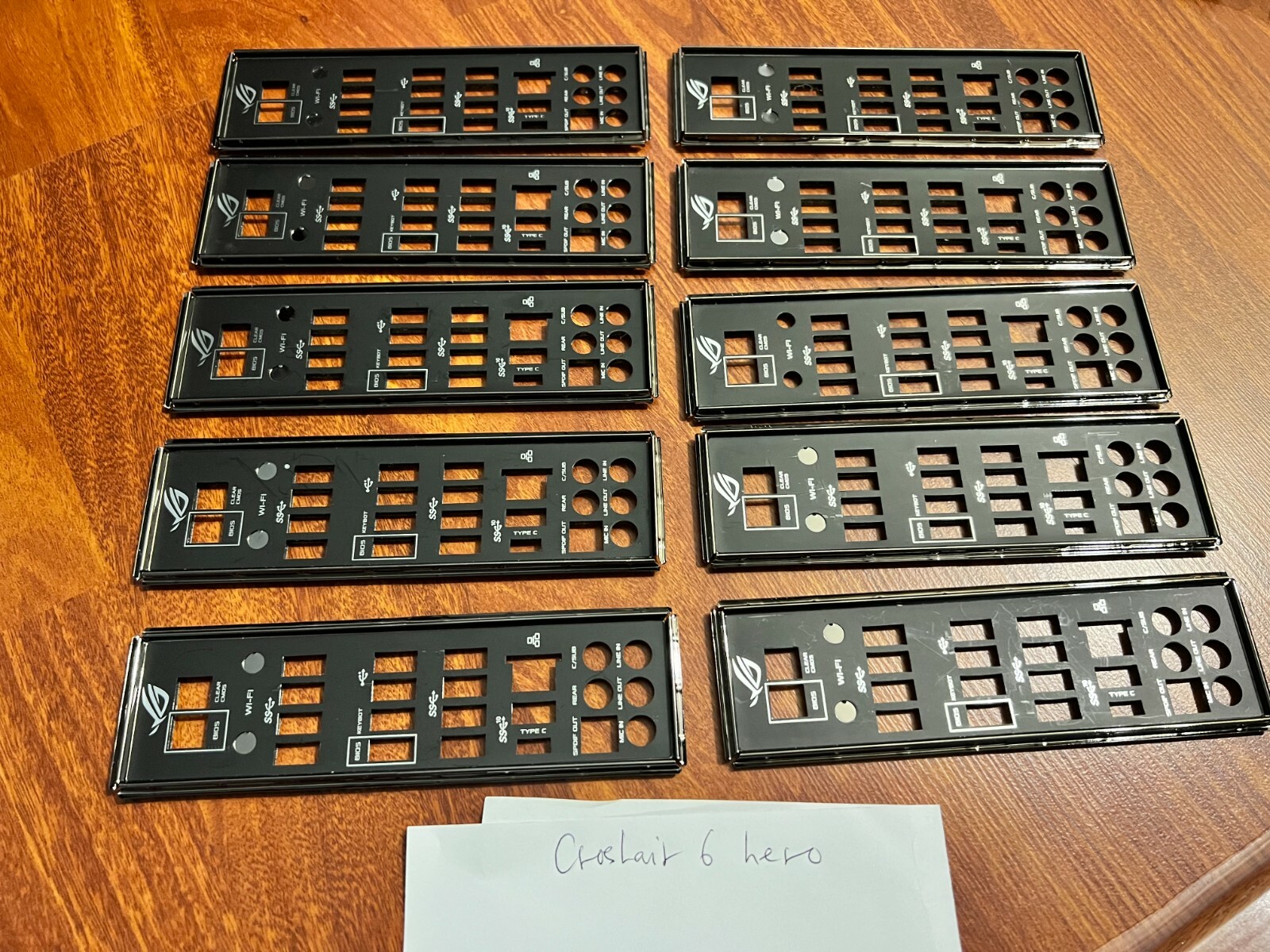 10PCS ASUS IO SHIELD for ASUS ROG CROSSHAIR VI HERO, CROSSHAIR VI HERO WIFI-AC