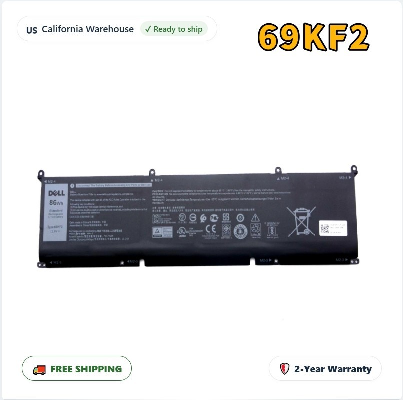 Genuine 69KF2 Battery For Dell XPS 15 9500 9510 9520 Precision 5550 5560 5570