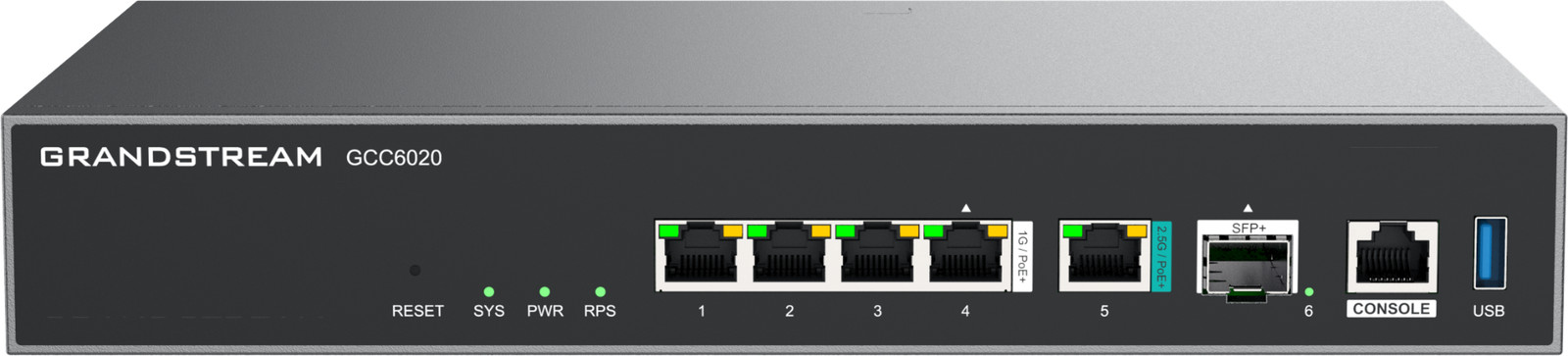 Grandstream GCC6020 Router / IP PBX (4) Gbe RJ45 (1) 2.5 Gb SFP Ports