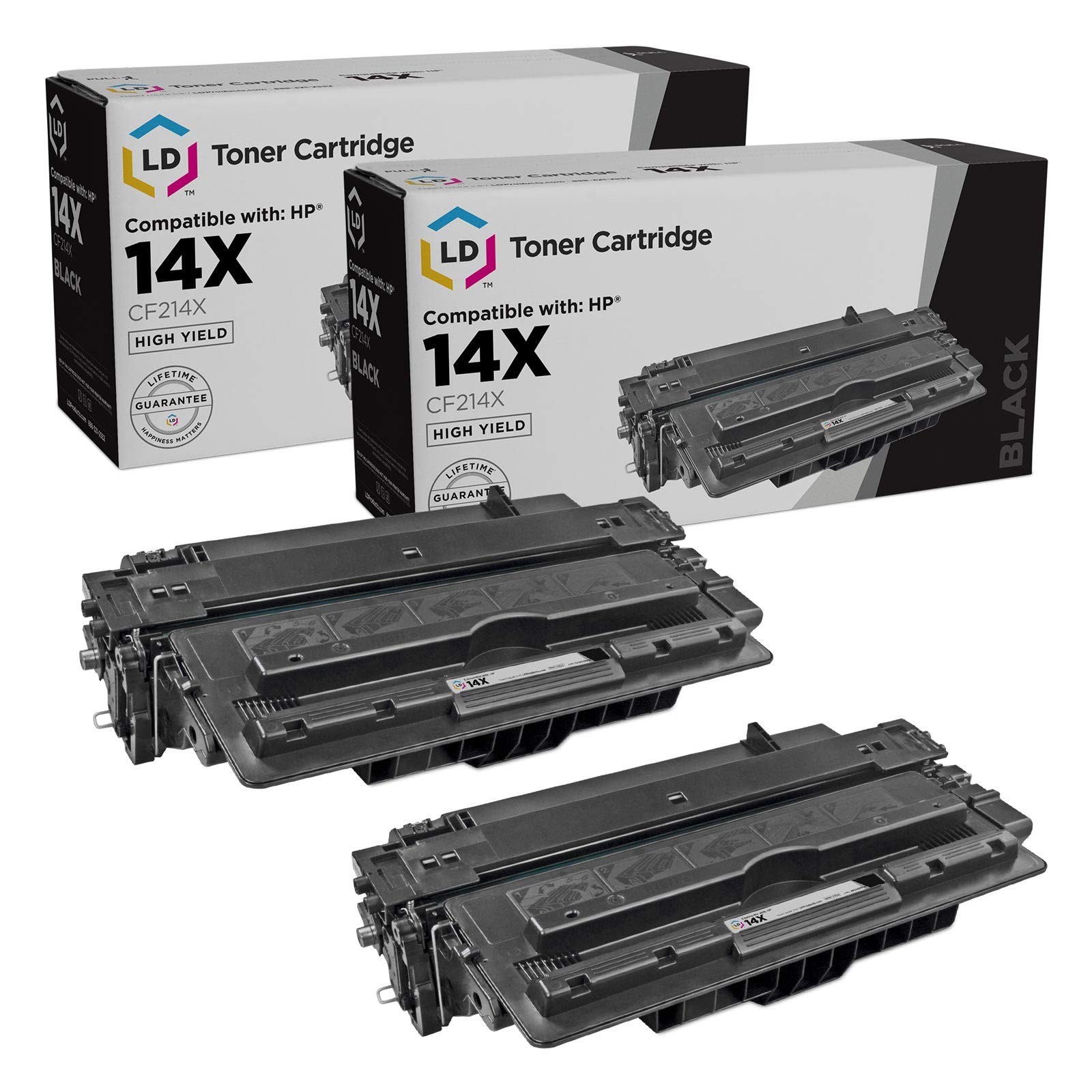 LD Reman Replacements for HP 14X CF214X 2pk HY Black 700 M712xh M725 M725f M725z