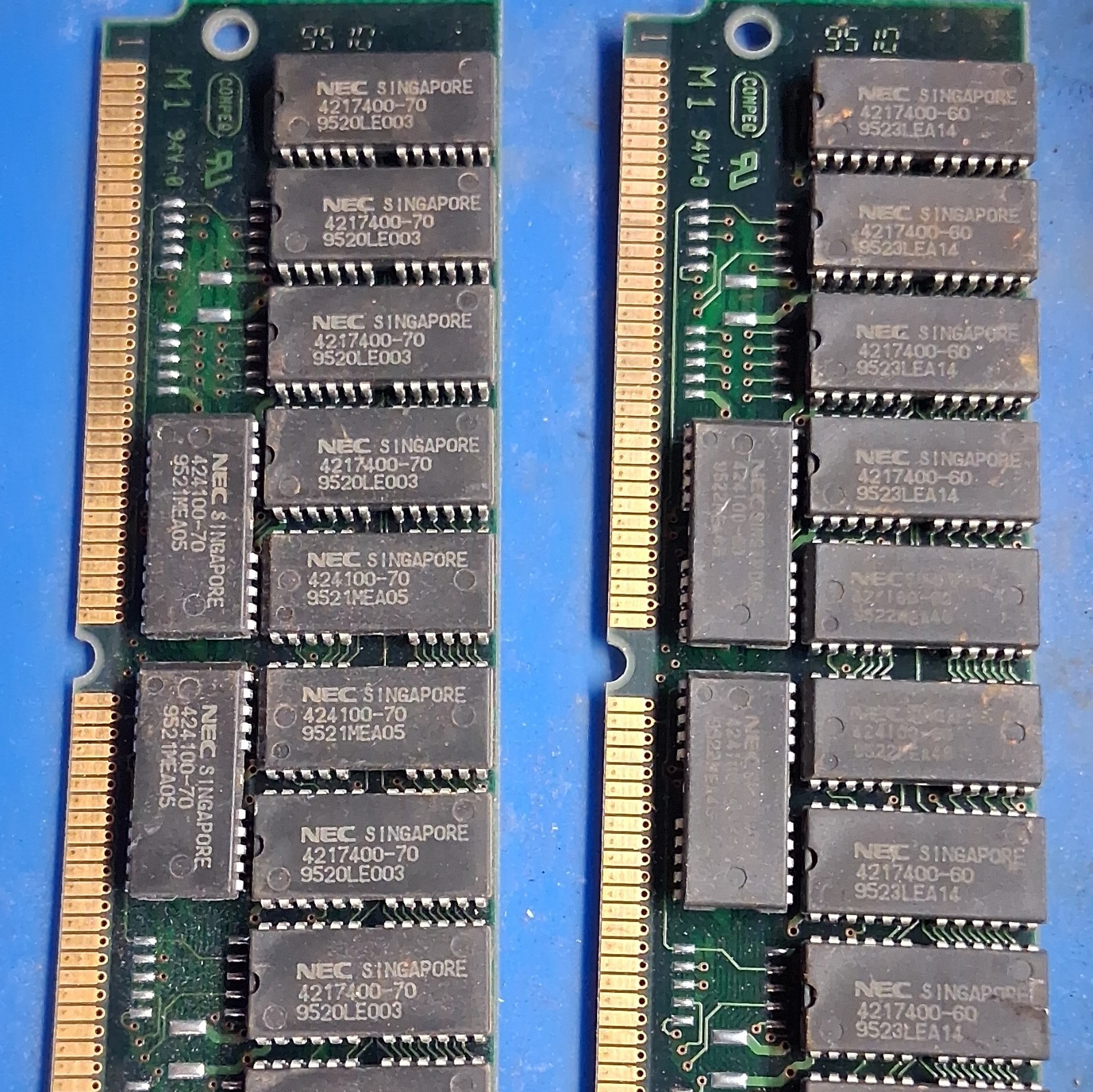 2 NEC 32MB EDO DIMM 168-Pin 70ns RAM Memory Module MC-424100QA36F-70