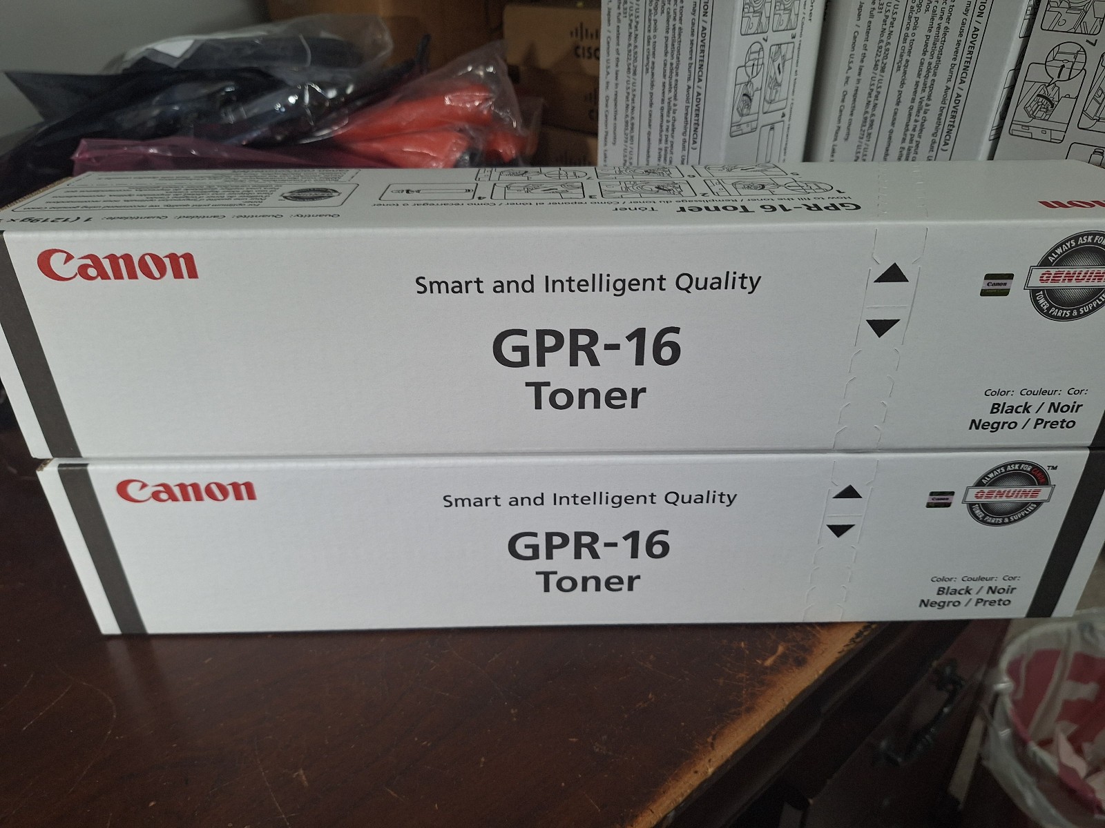 LOT OF 2-GENUINE CANON GPR-16 BLACK TONER - 9634A003[AA]