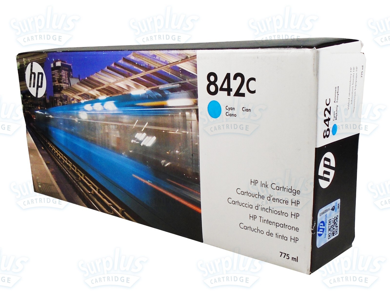 Genuine HP 842C Cyan Ink 775ML PageWide XL 8000 C1Q54A