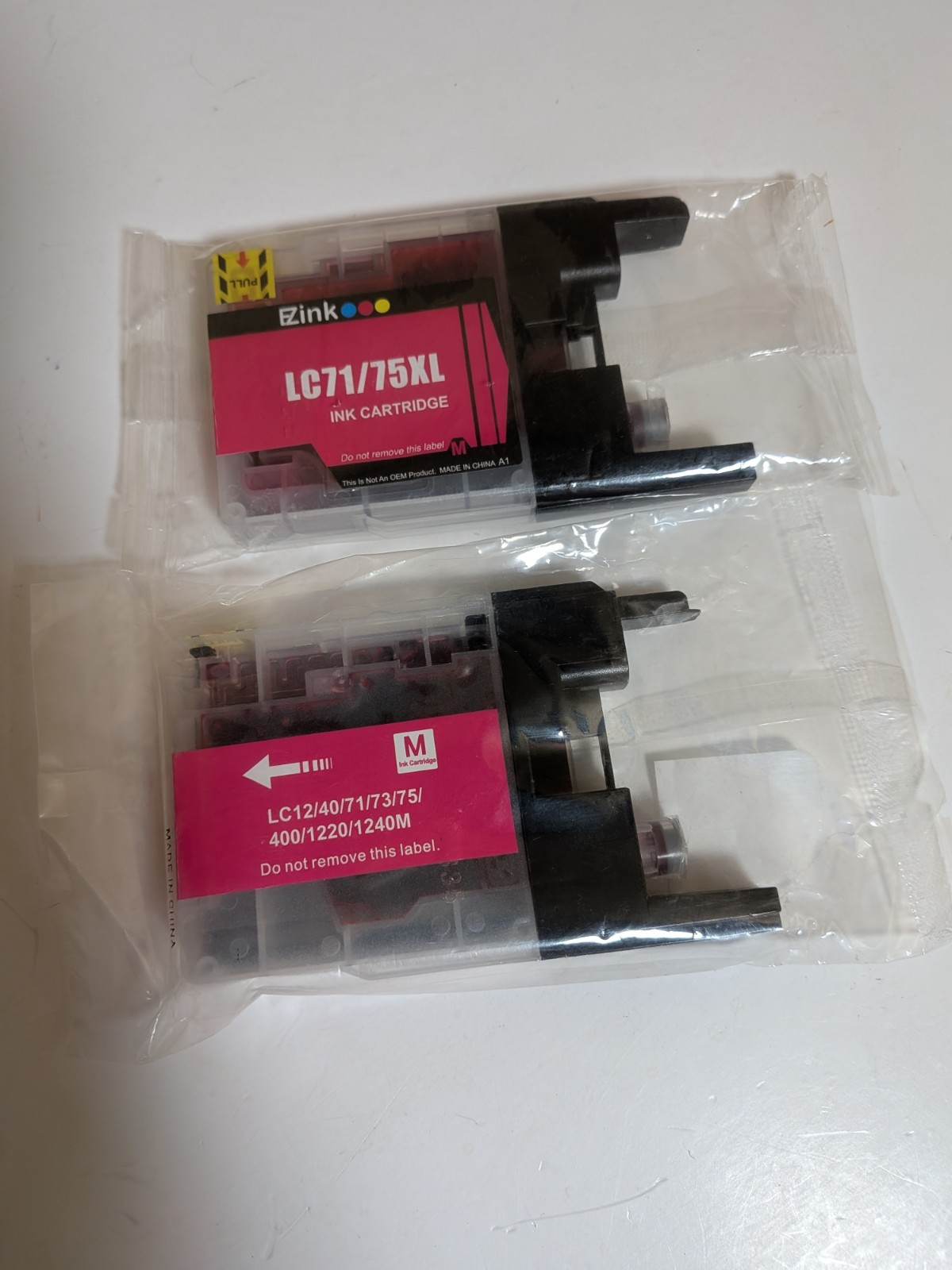 EZink LC71/75XL  Cartridge  Magenta. New In Plastic. 2 Cartridges
