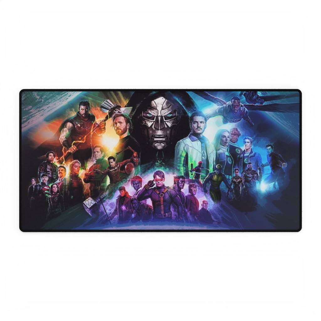 Marvel Avengers And Fantastic Four Doctor Doom Movie Logo Mouse Pad Desk Mats