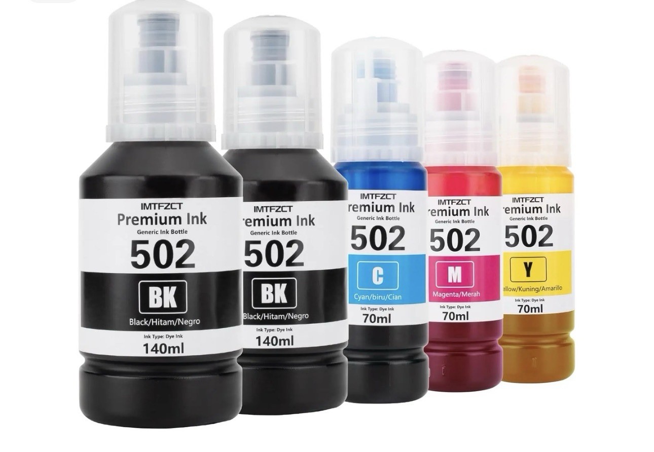 Ink Refill Bottles Imtfzct Compatible Epson T502 502 For Eco