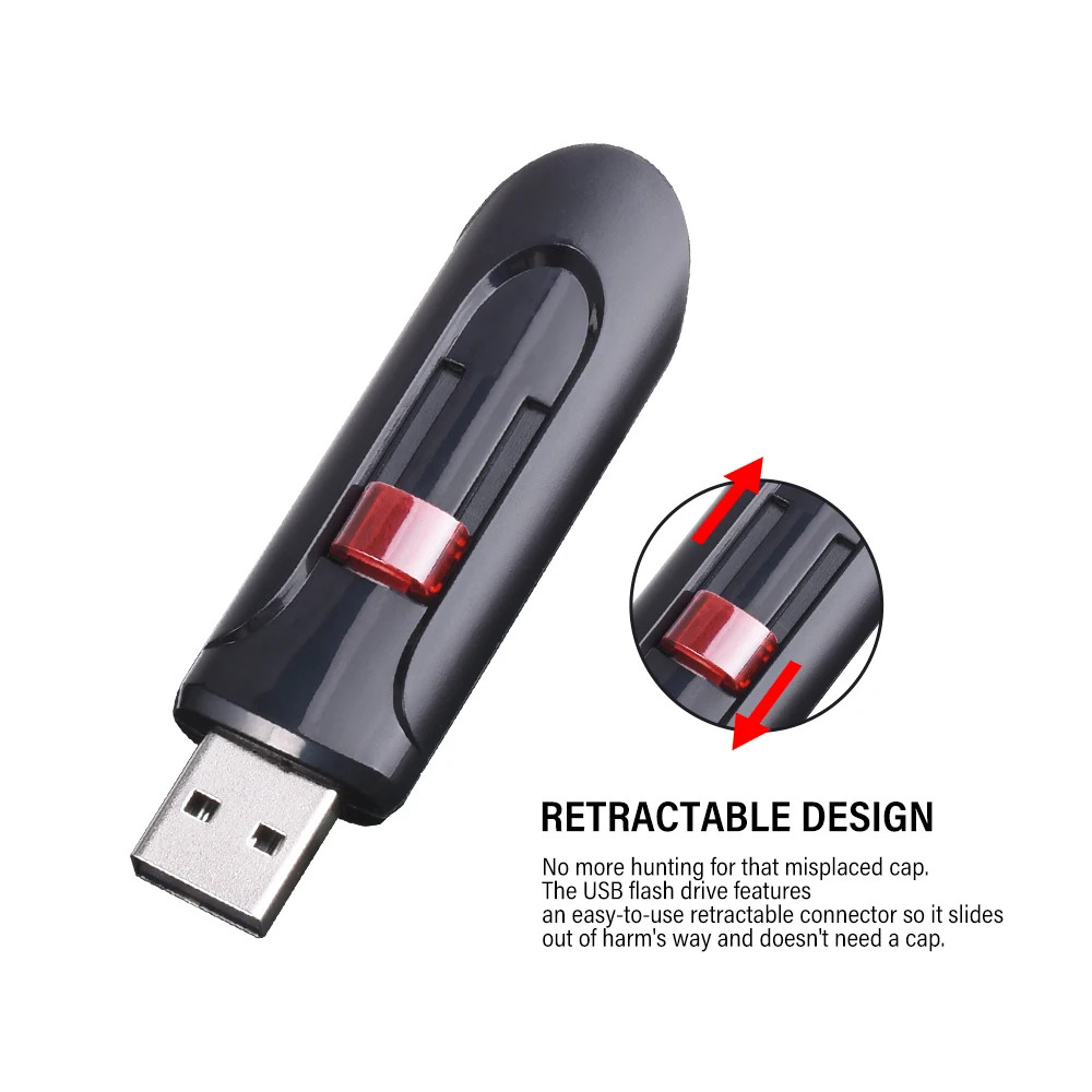 Red Logo High Speed USB Flash Drive Usb Memory Stick USB 2.0 Pendrive 64GB 32GB 