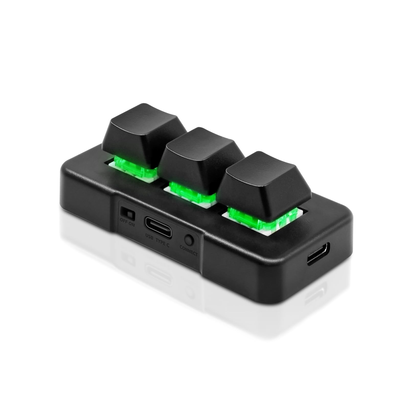 3-Key Mini Keypad 2.4G Wireless 2 in 1 Mechanical Gaming Keyboard Hot Key Cus...