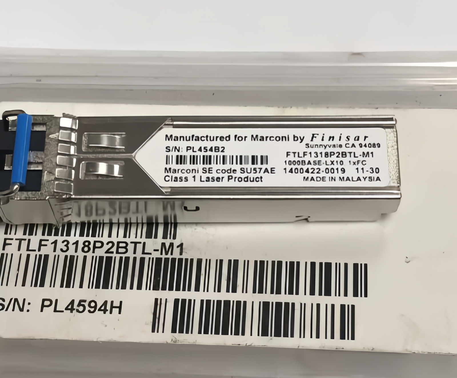 Finisar FTLF1318P2BTL-M1 1000BASE-LX 1.25G 10km Single-Mode SFP Transceiver
