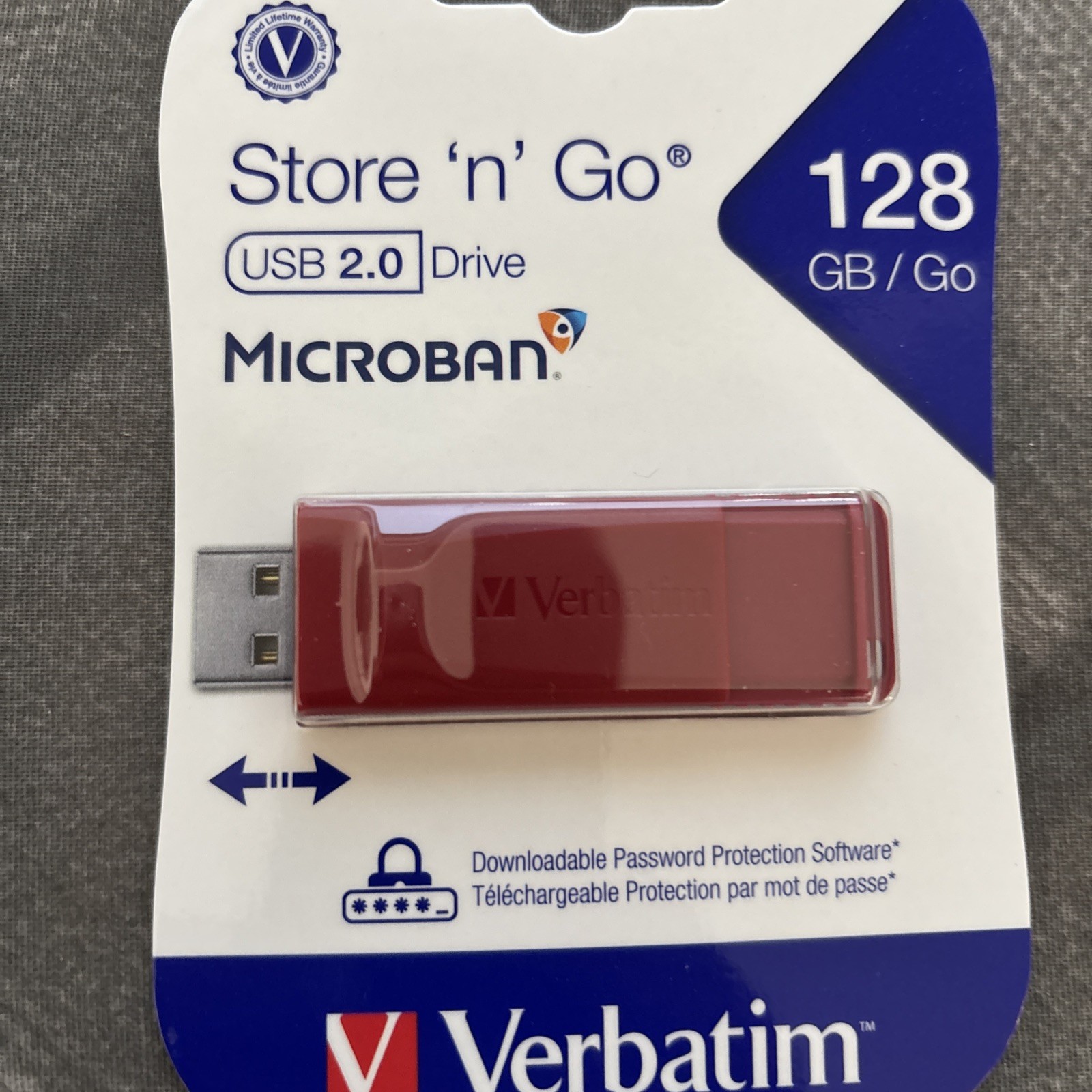 128gb Verbatim Store N Go Usb Flash Thumb Drive Hardware password encryption