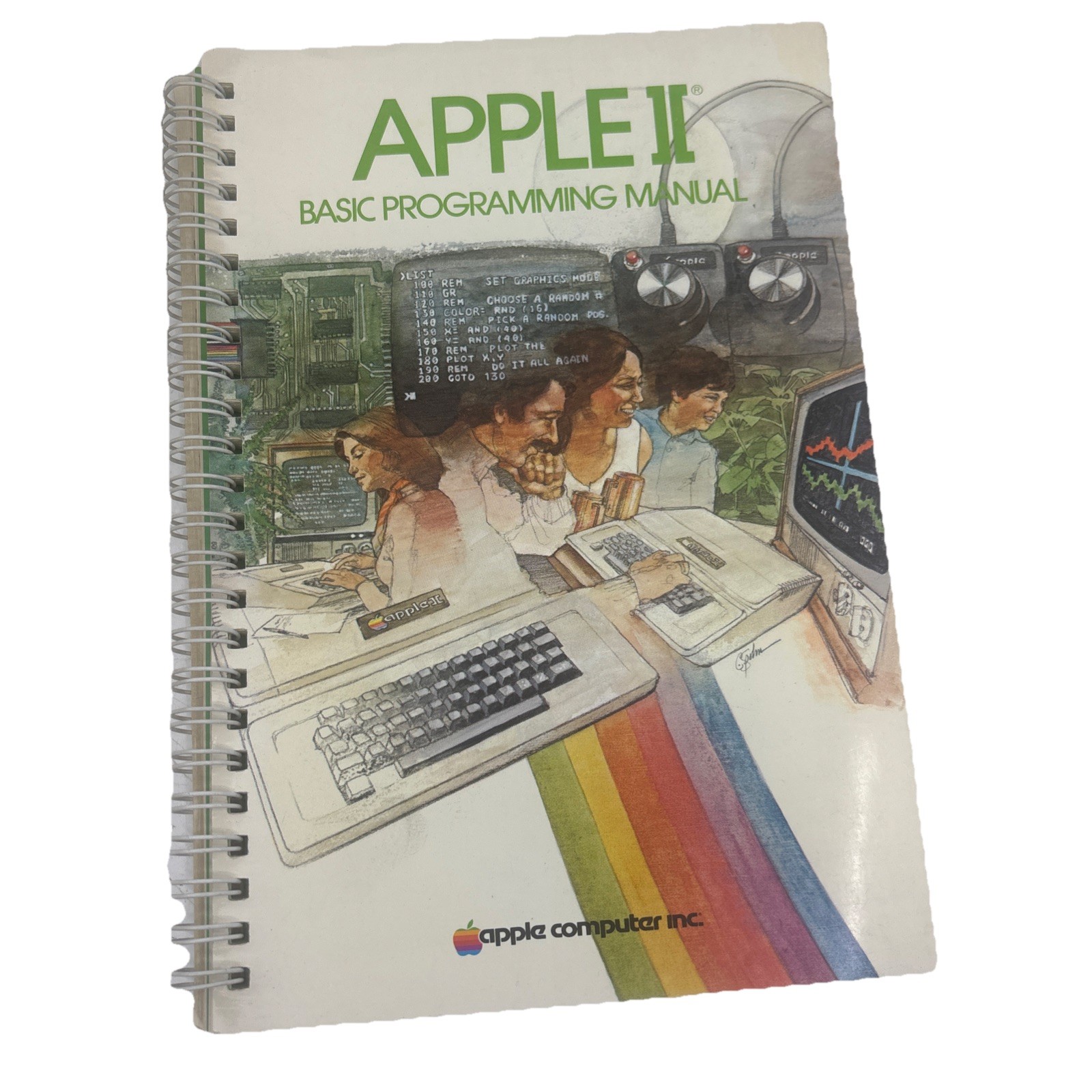 Apple II  BASIC Programming Manual  Original Spiral Bound Written By Jef Raskin