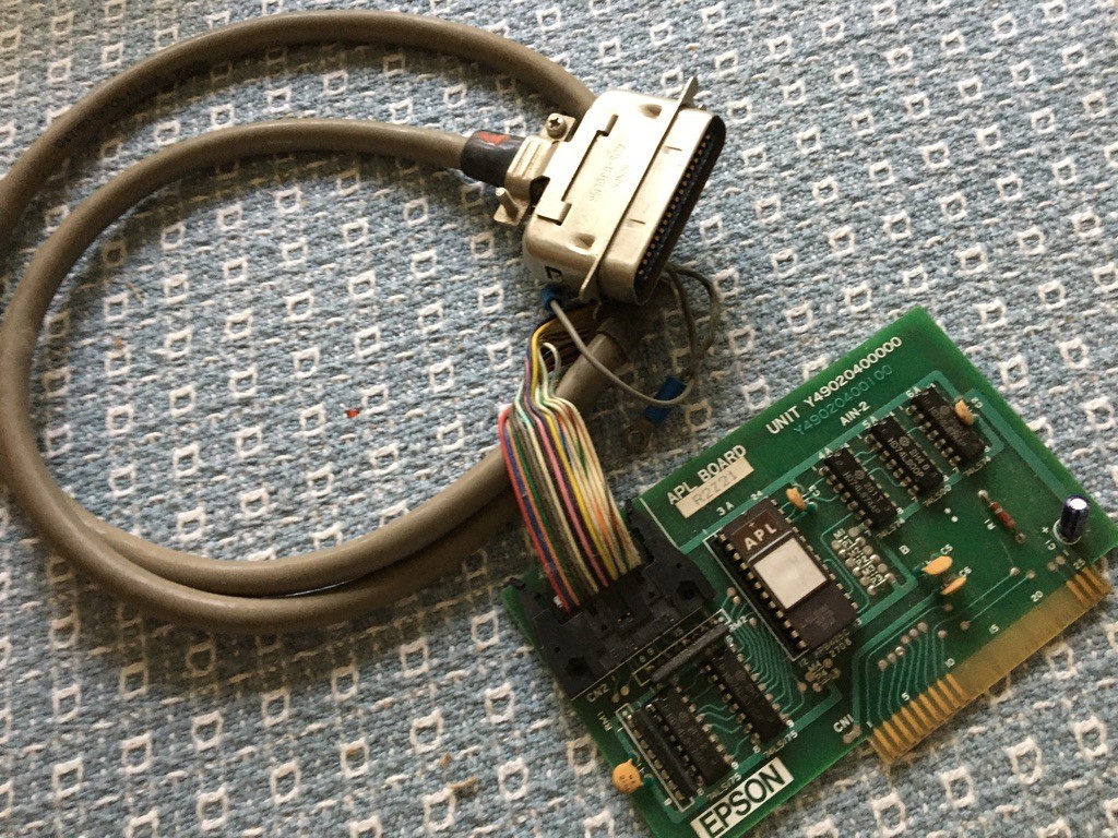 EPSON APL Board Unit Y49020400000  with cable for Apple II Computers