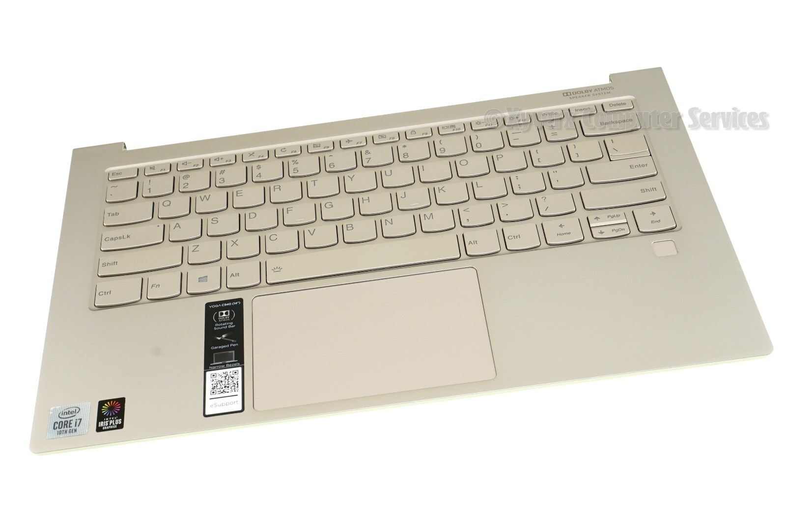 AM1ED000700 OEM LENOVO TOP COVER GOLD W KB BL+FPR C940-14IIL 81Q9 (B)(DB21)