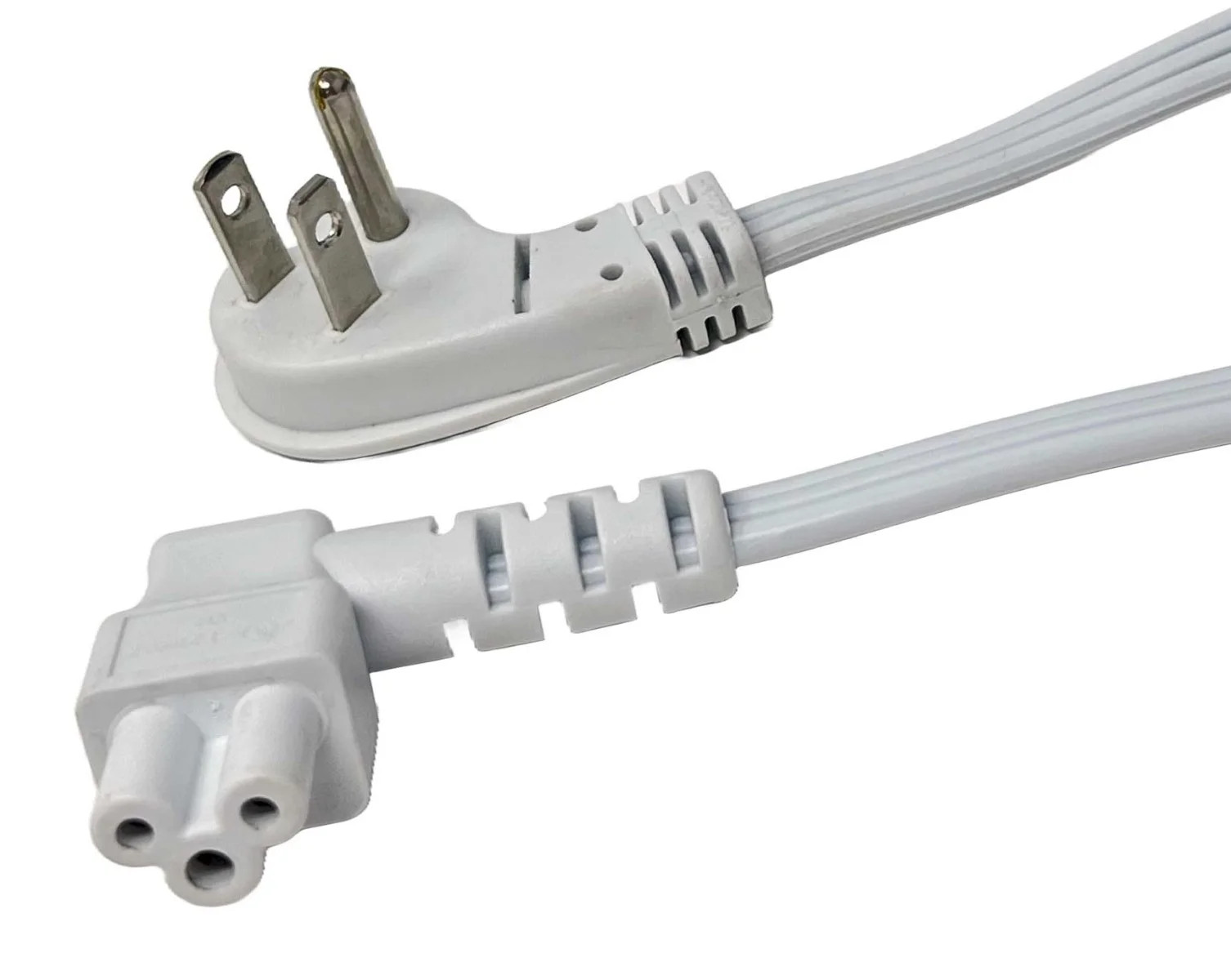 SF Cable 2ft Ultra Low Profile Angle NEMA 5-15P to C5 Right Angle Power Cord ...