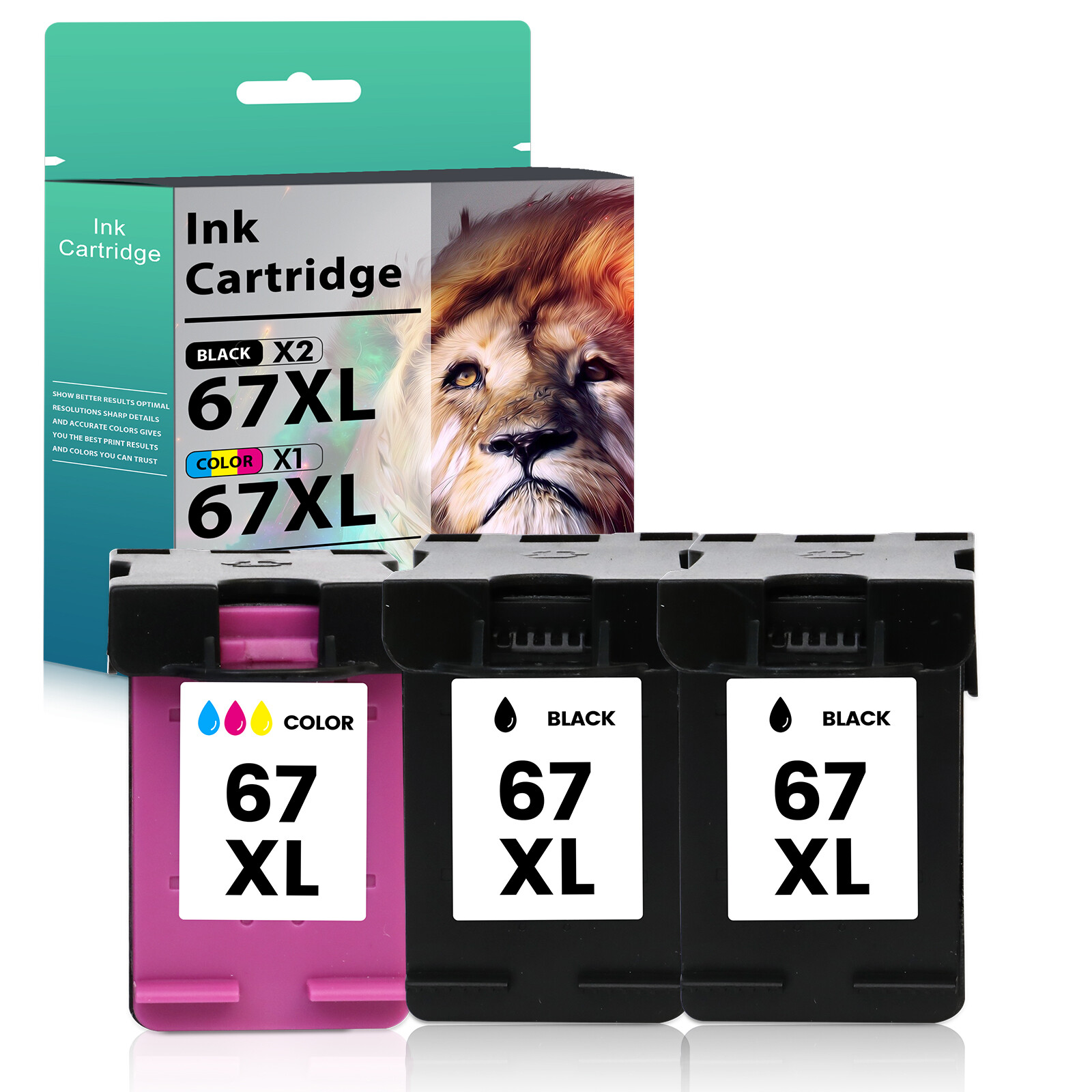 1-3PK 67XXL 67XL Ink Cartridge Combo for HP Deskjet 2855e 2755e 2800 4155e 2700e