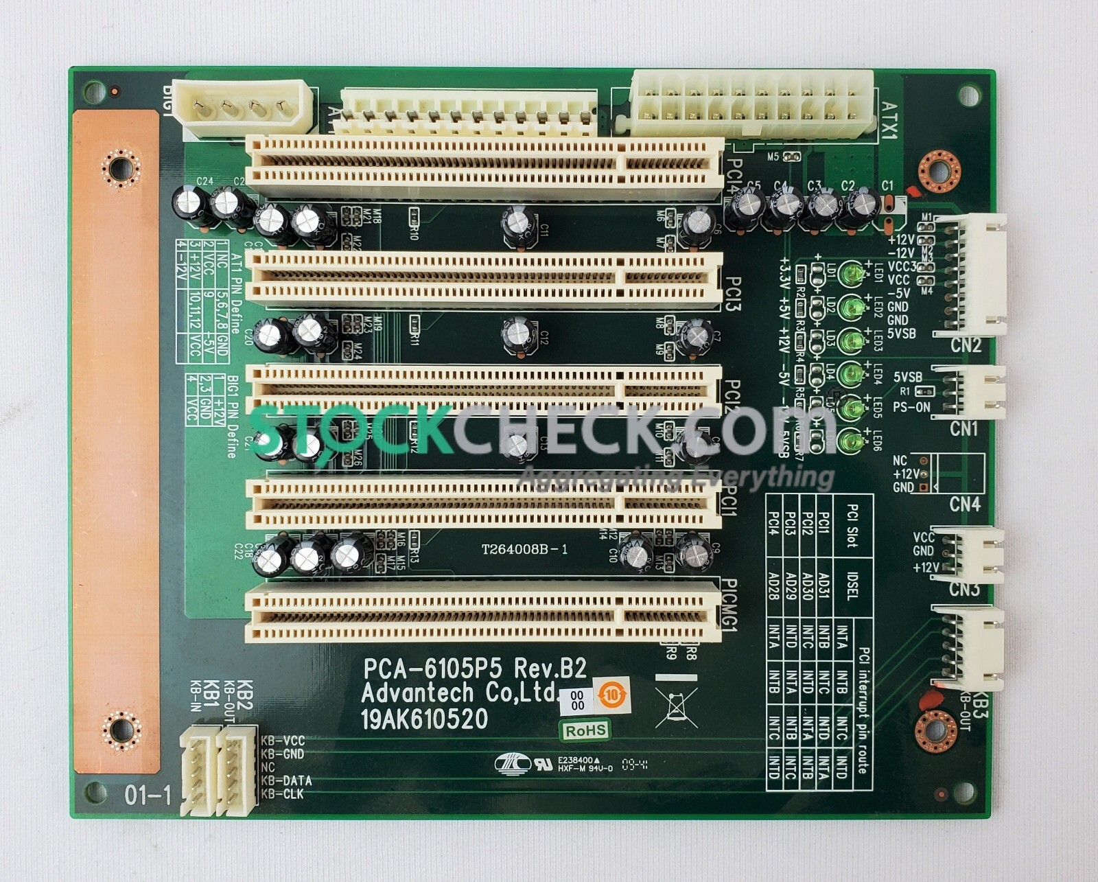 Advantech PCA-6105P5 Rev B2 Backplane