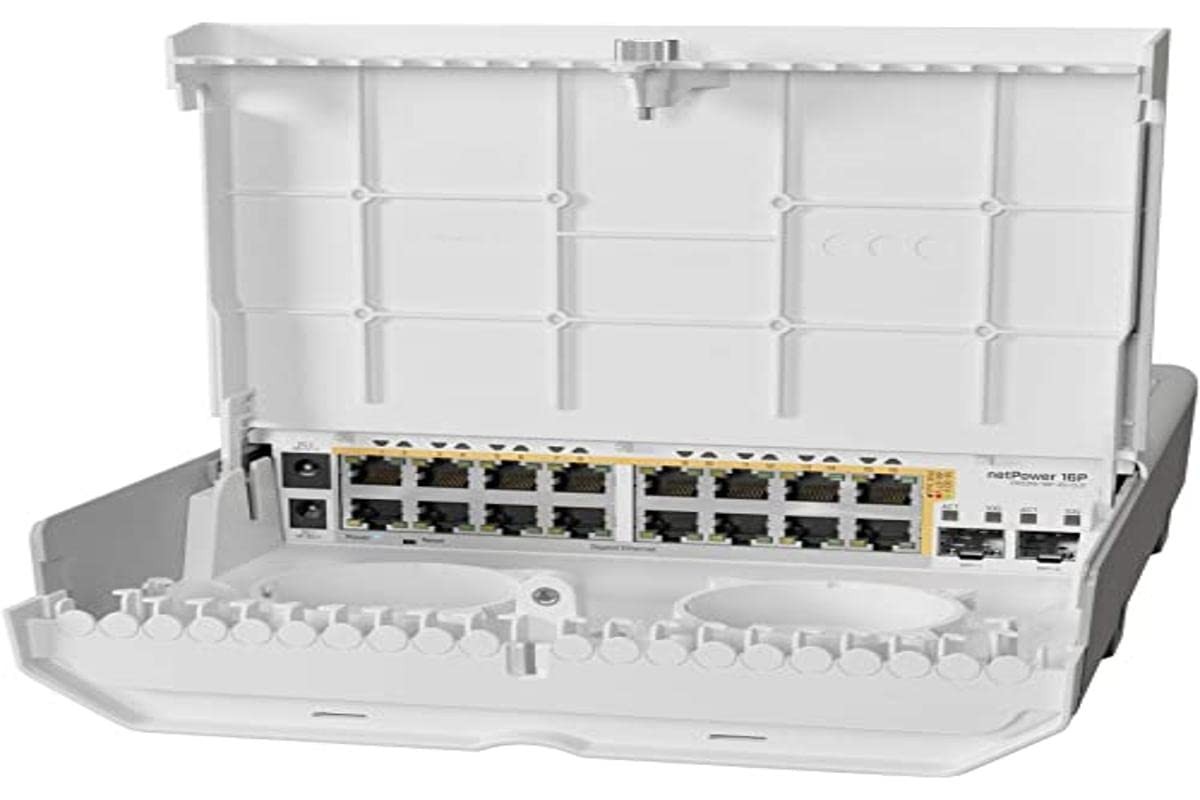 MIKROTIK NETPOWER External Switch 16P CRS318-16P-2S+Out white