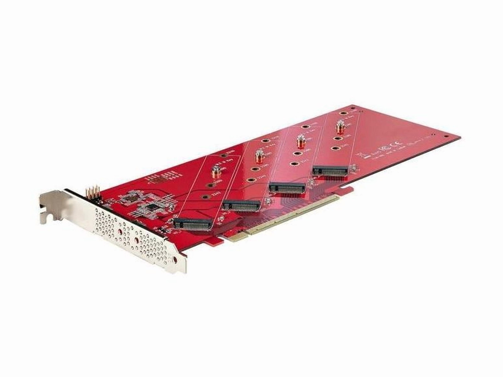 StarTech Quad M.2 PCIe Adapter Card, PCIe x16 to Quad NVMe or AHCI M.2 SSDs, PCI
