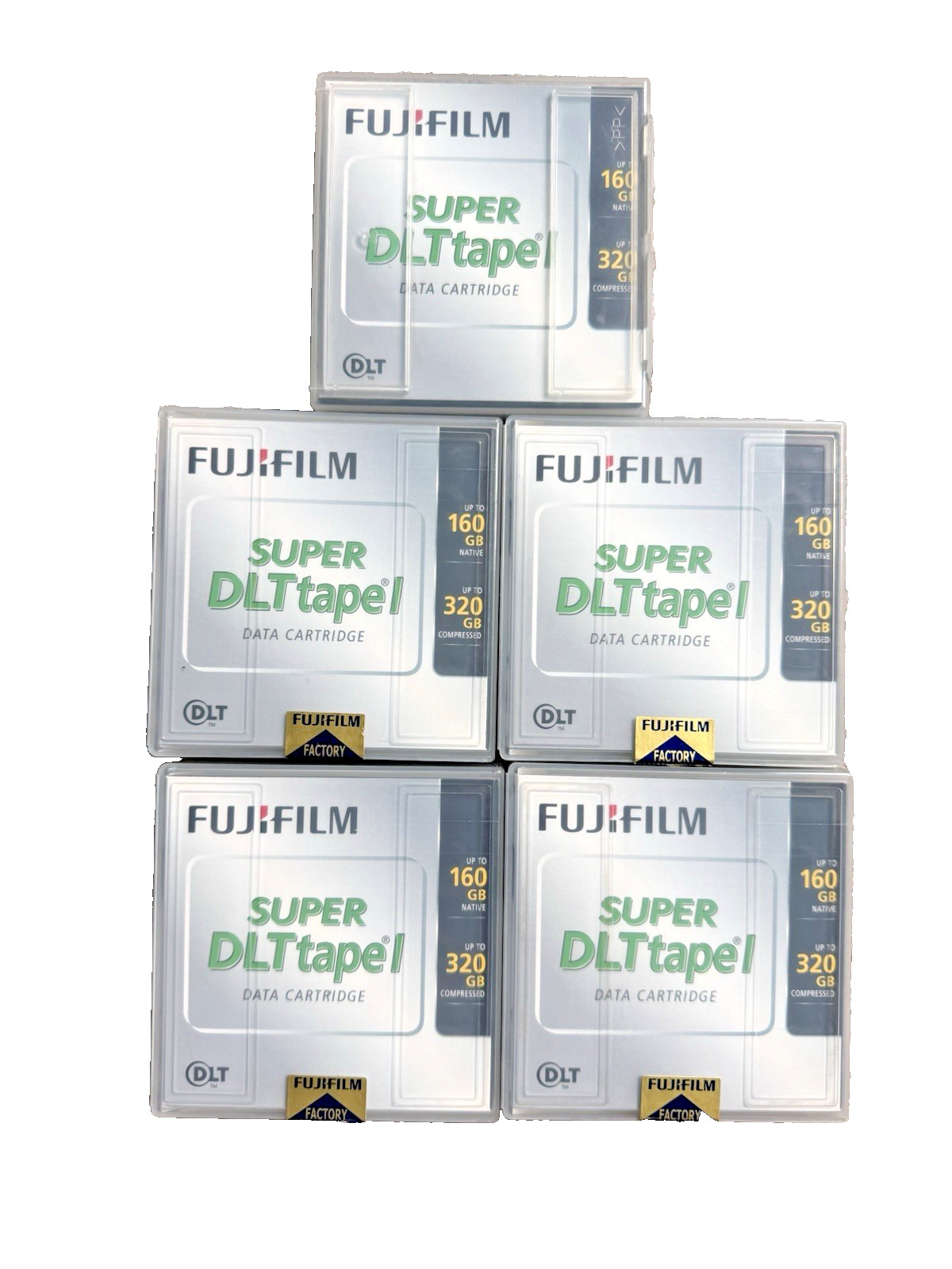 Lot of 5 Fujifilm Super DLTtape I Data Cartridges SDLT1 160GB/320GB *NEW SEALED*