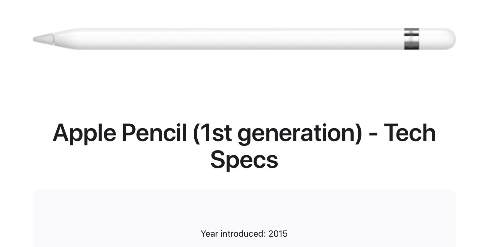 Apple Pencil (1st Generation) - MK0C2AM/A white