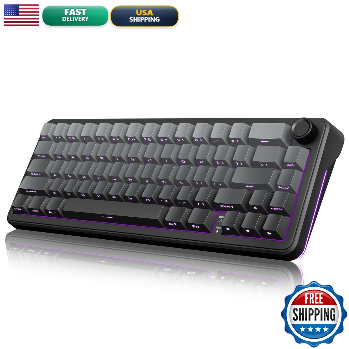 RedThunder K65 Wireless Mechanical Gaming Keyboard RGB Backlit Hot-Swap PBT