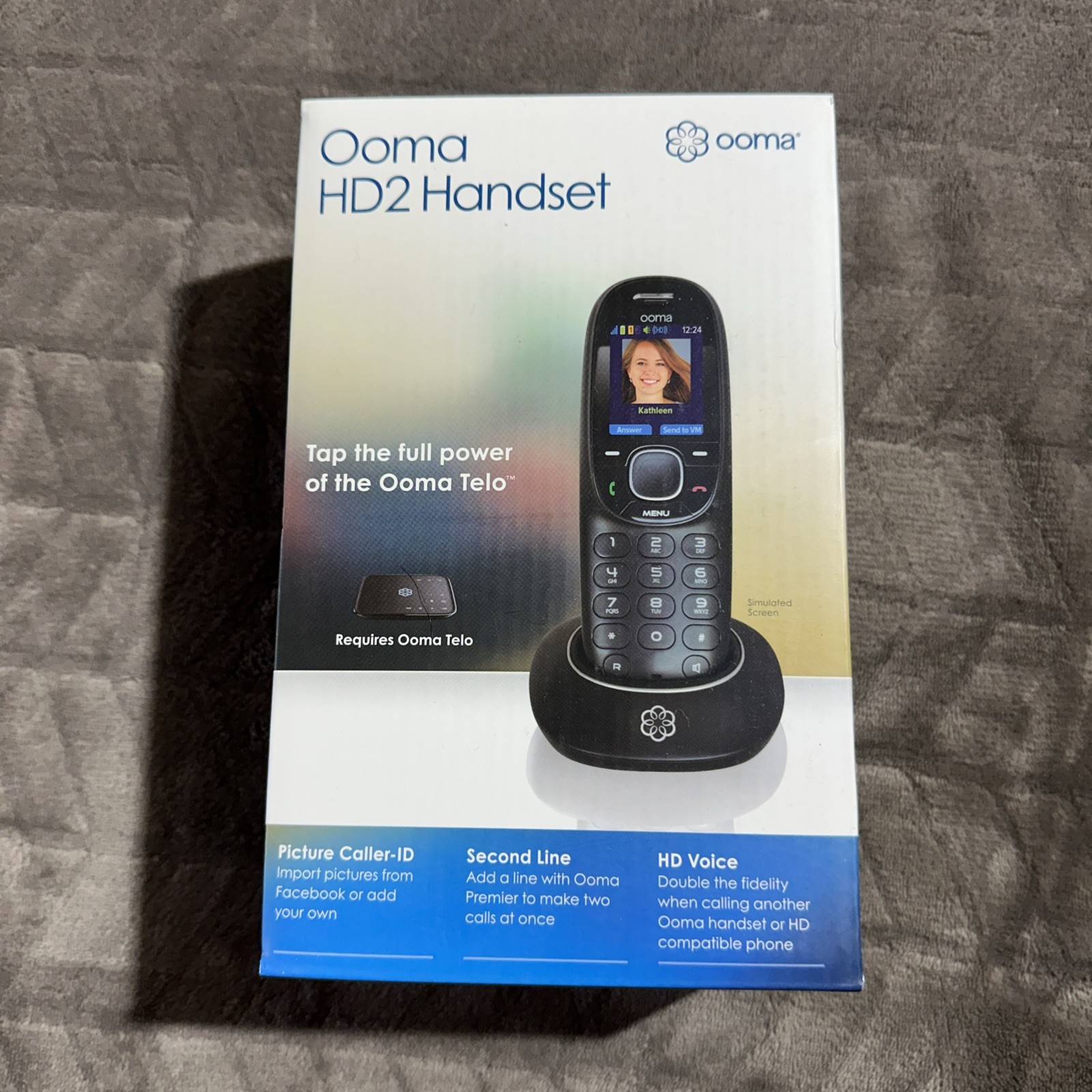 NEW SEALED Ooma HD2 Phone Handset Add-On With Charging Base