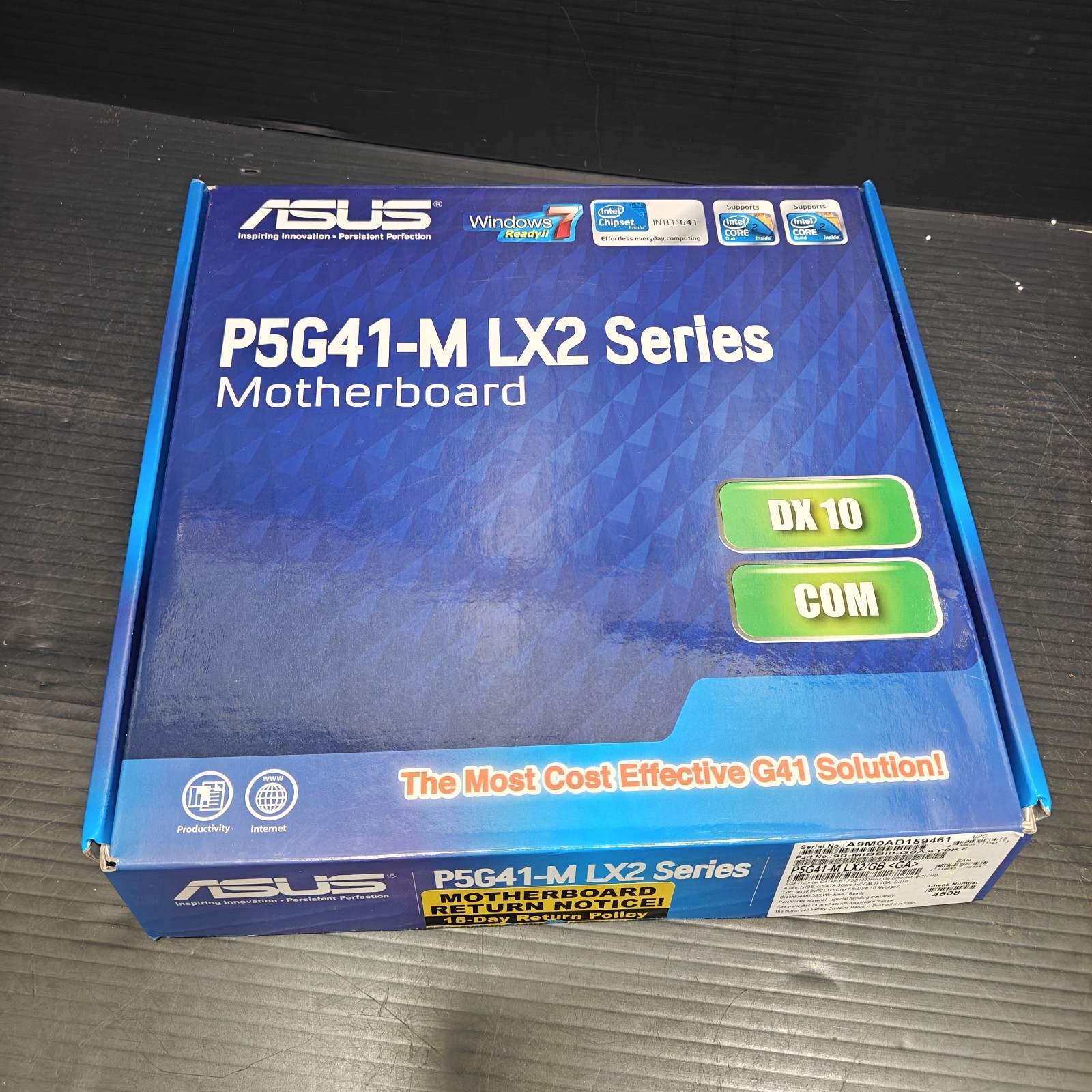 ASUS P5G41-M LX2/GB Motherboard LGA775 Intel G41 DDR2 w/ Box Manual Cables...