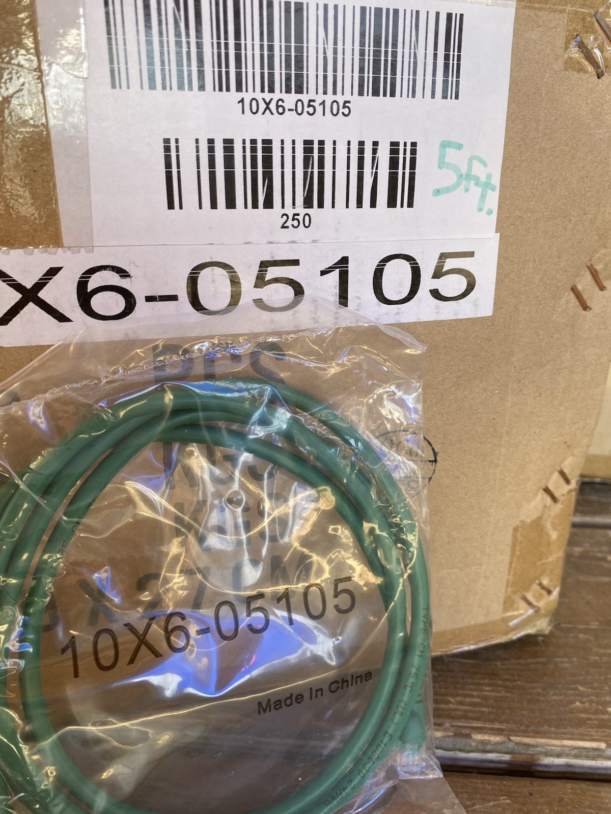 Lot of 10 Cat6 Ethernet Cables 5ft RJ45 Network Patch Bulk New Green