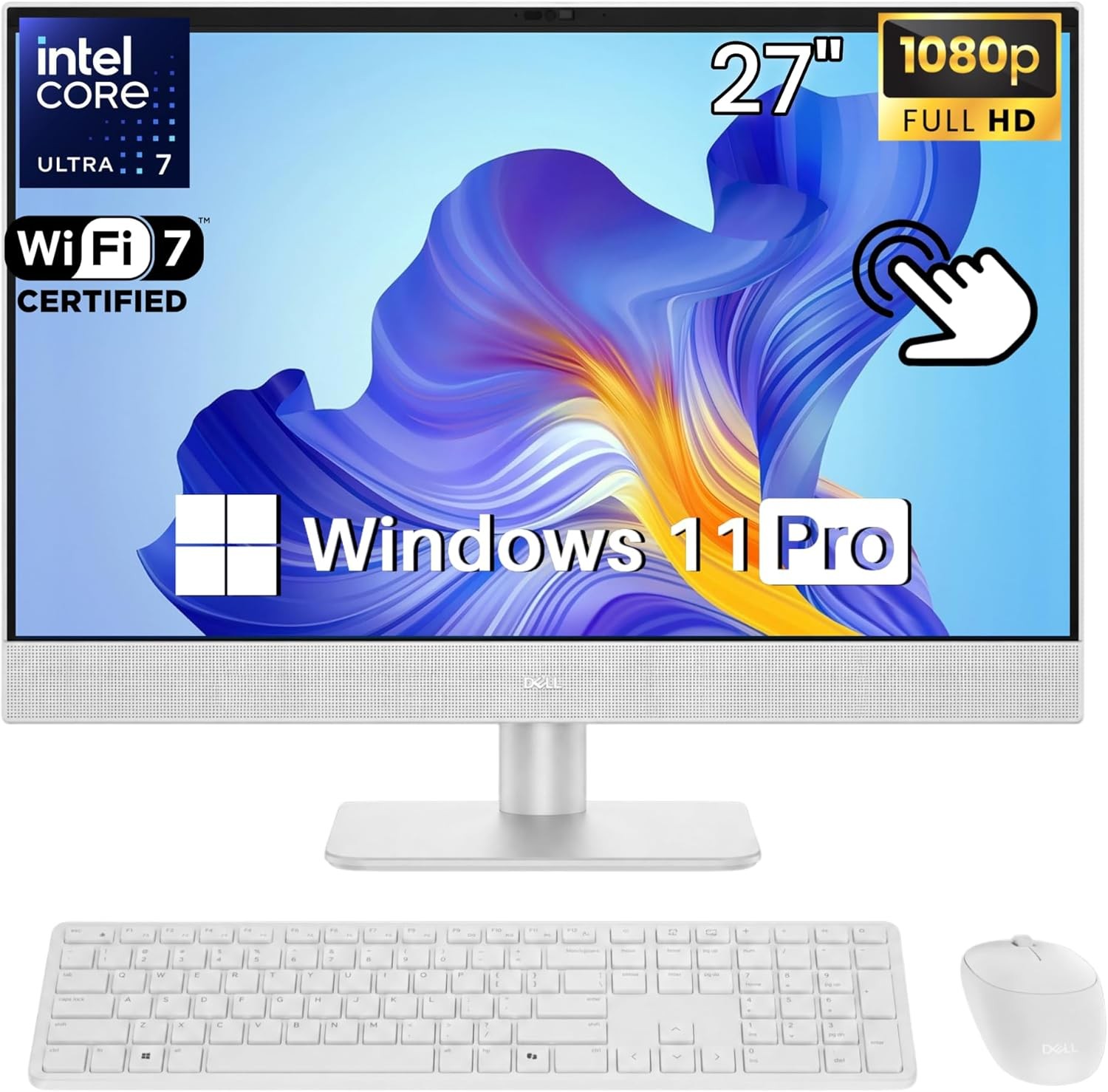 Dell 27-inch All-in-One FHD Touchscreen Intel Ultra 7 355 DDR5 32GB 1TB Win11Pro